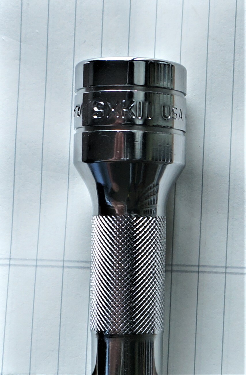 Snap On 1/2″ drive 11″ extension, SXK11, knurled chrome, Mint!
