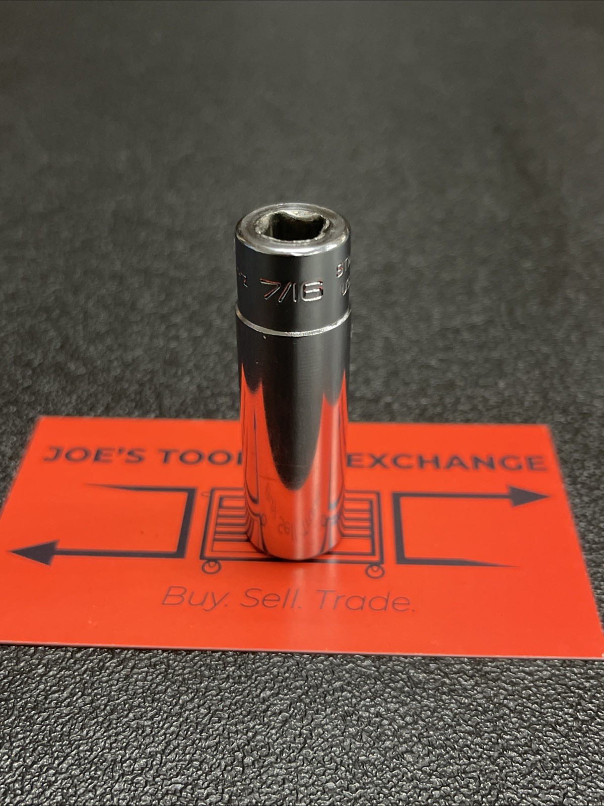 SNAP ON STM14 7/16 FLANK DEEP SOCKET 6 POINT 1/4″ DRIVE USA MADE