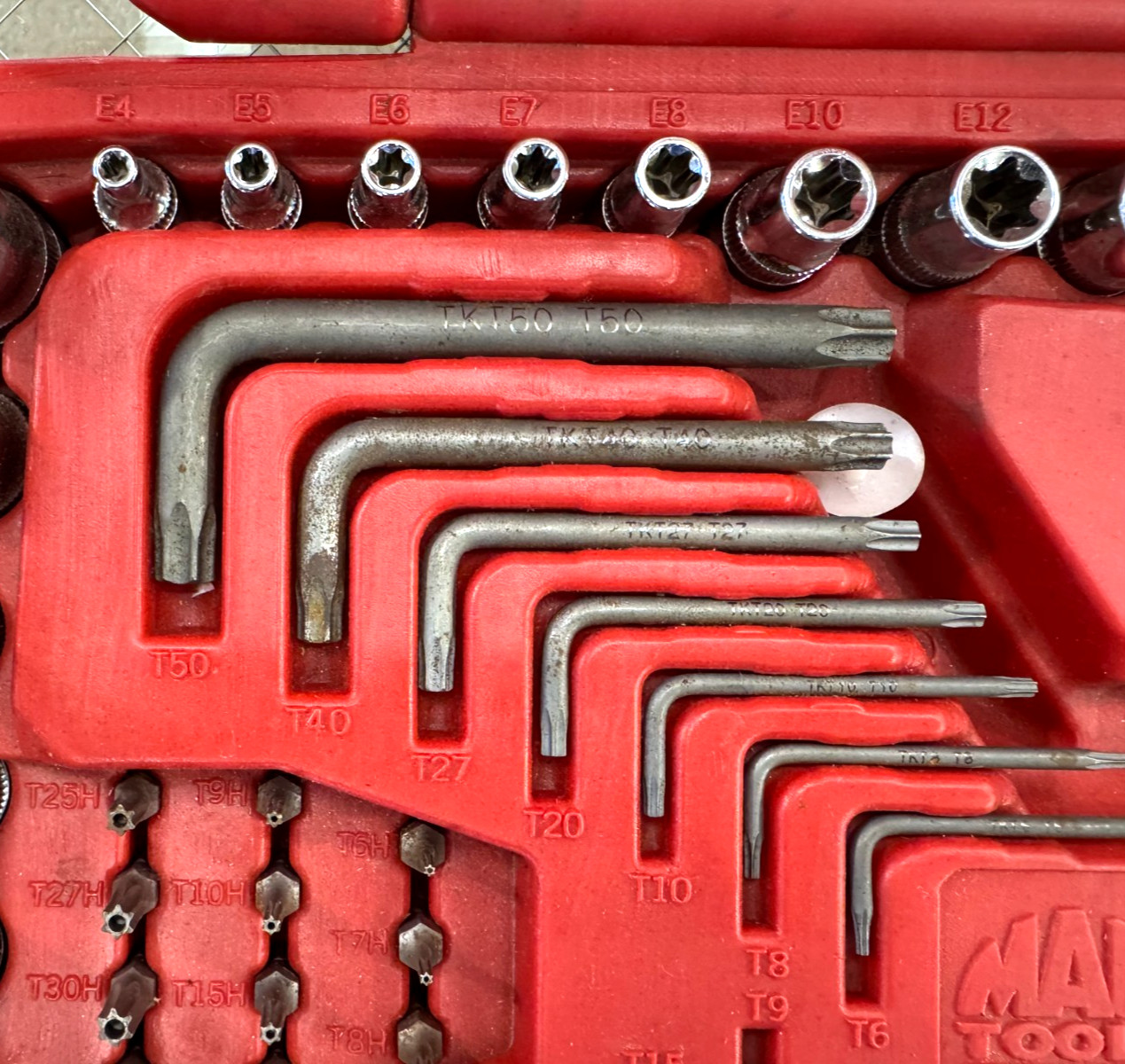Mac Tools 62pc Torx Star Socket Driver And Wrench Set Model #SMXT62B