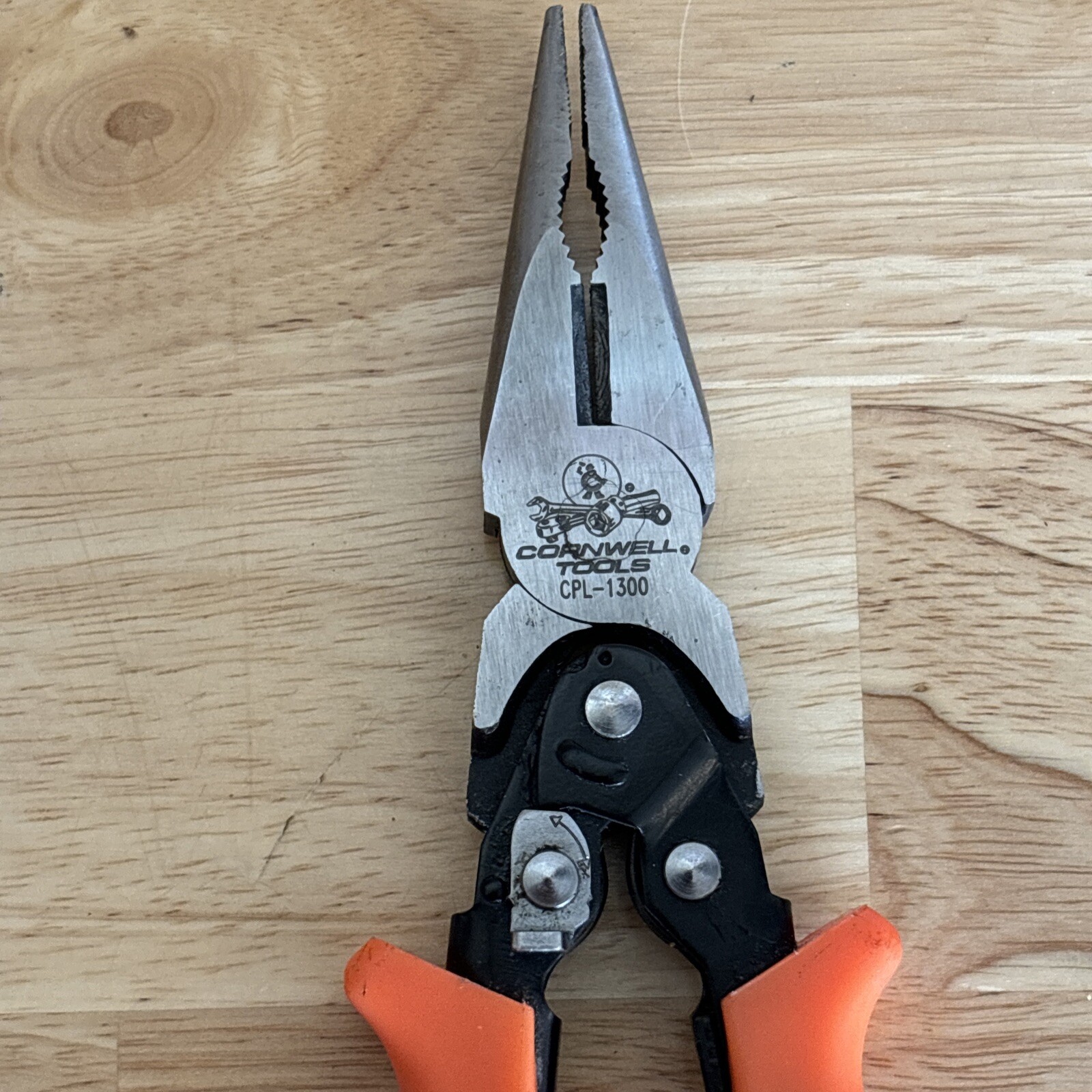 Cornwell Tools Compound Action Needle Nose Pliers W/ Cutter Orange CPL-1300