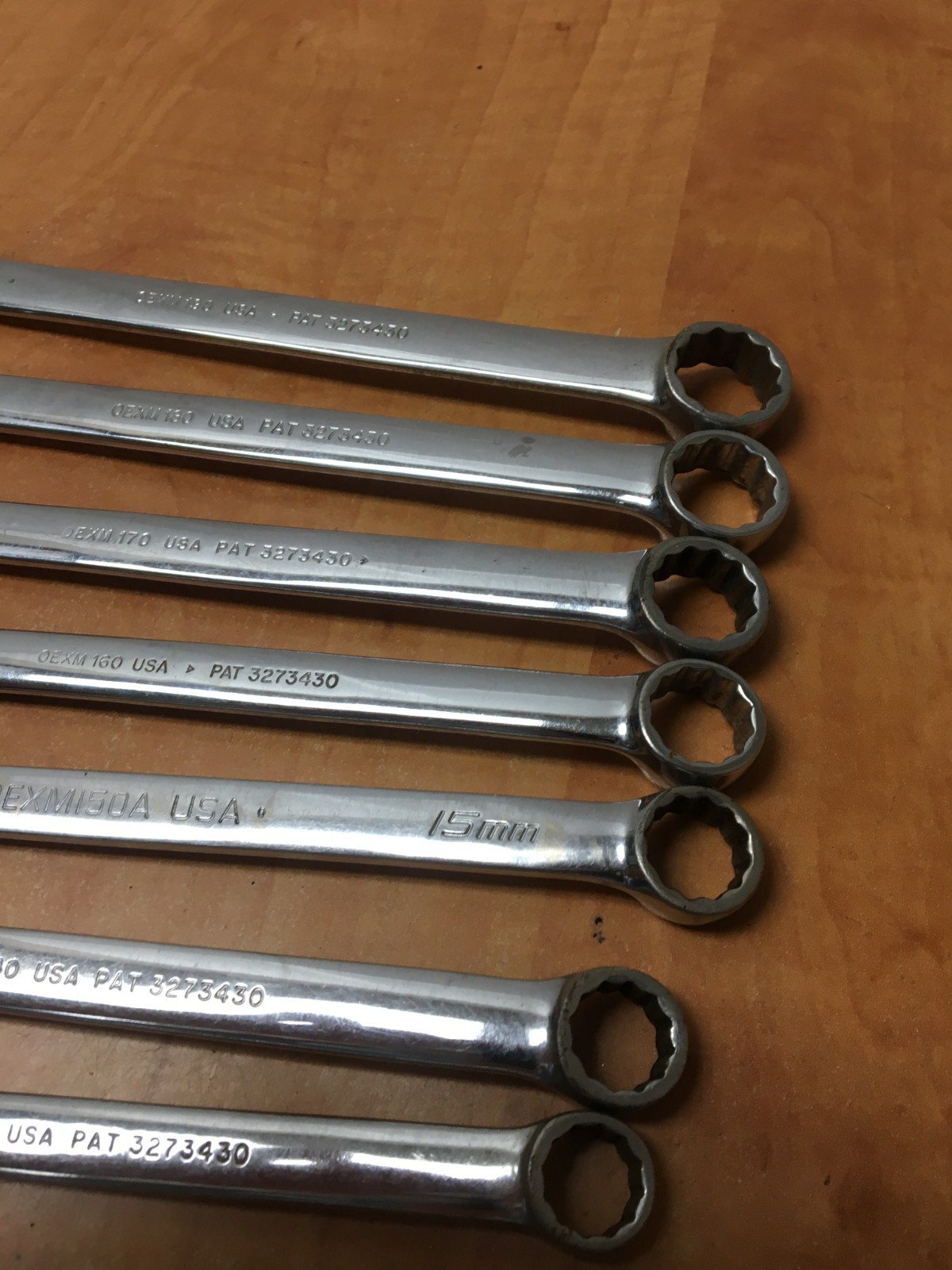 Snap-On METRIC OEXM Series Combination Wrench 9pc Set 11mm-19mm OEXM190 OEXM180