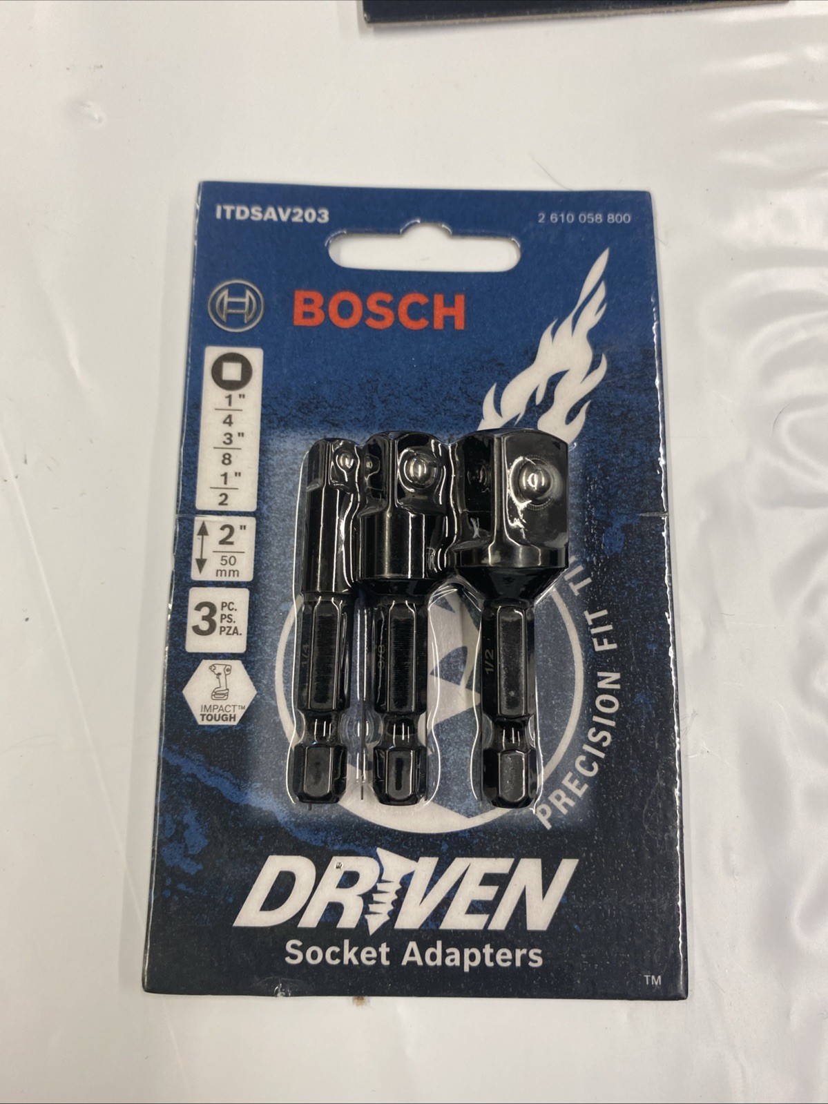 3-Piece 1/4 In. Hex Impact Socket Adapter Set for Optimal Performance ITDSAV203
