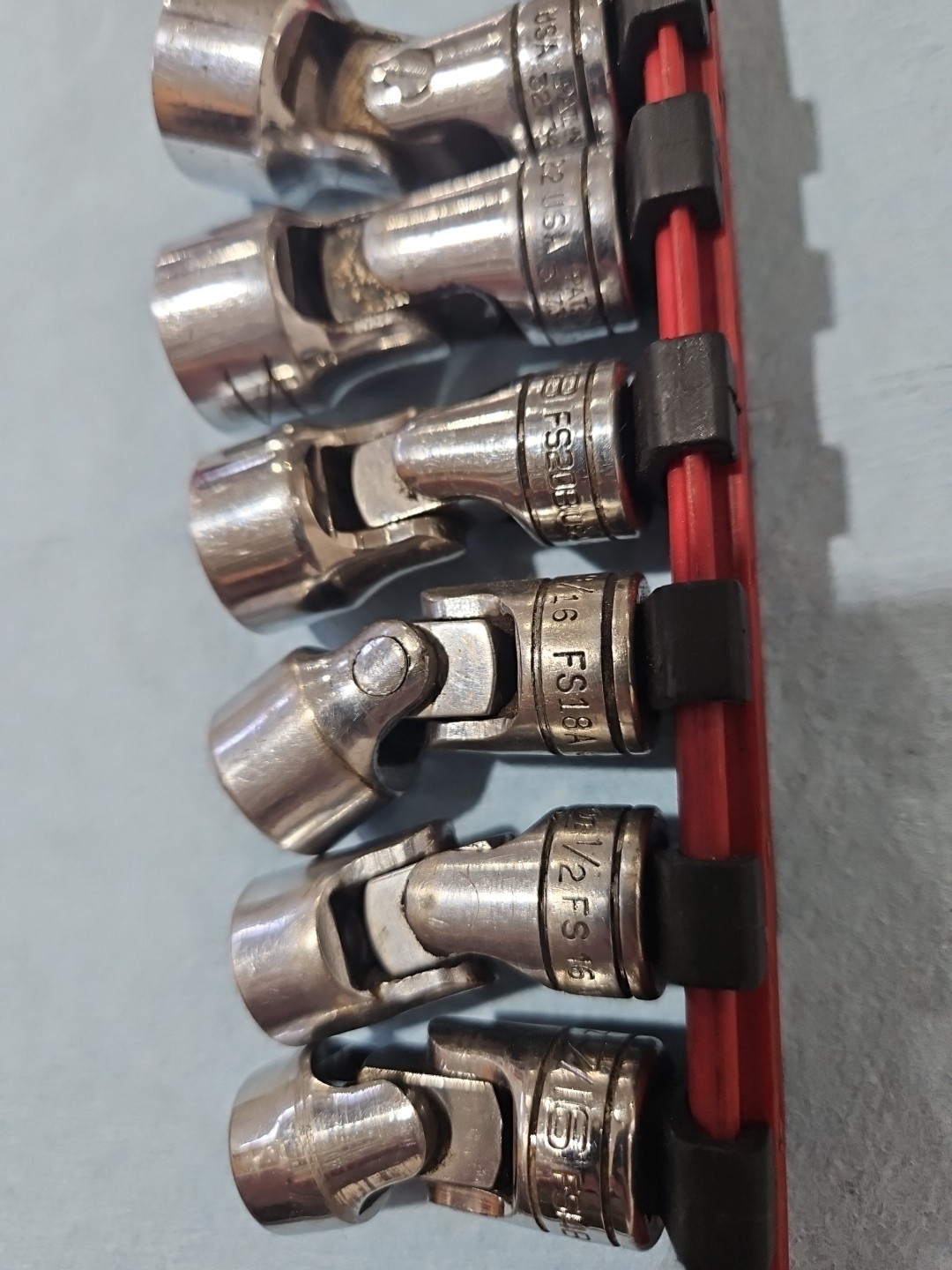 SNAP-ON 3/8″ Drive Universal/Swivel Sockets FS14A 7/16” -FS24 3/4”