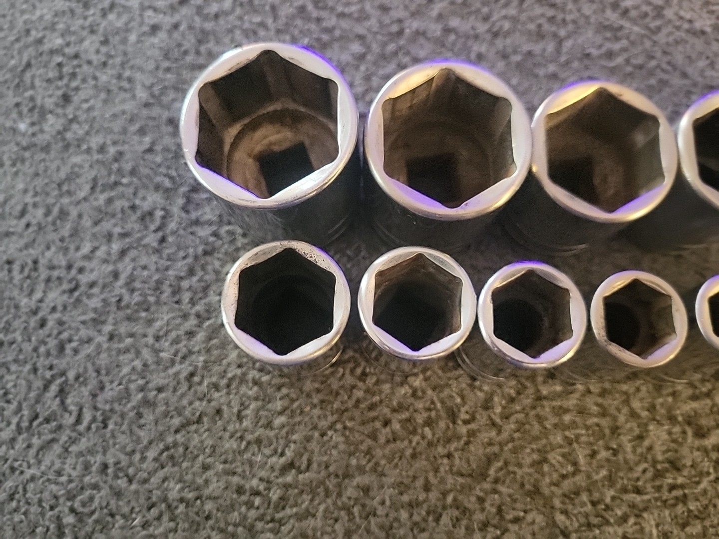 Snap On 13Pc SAE 1/2 Drive Shallow Socket Set 3/8″- 1 1/8″ 6Pt TW121 To TW361
