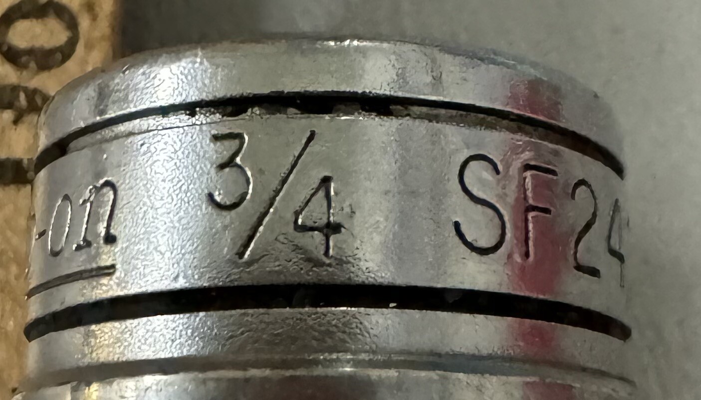Snap-on Tools SF241 3/4″ Inch 3/8″ Drive 12 Point Deep SAE Chrome Socket USA