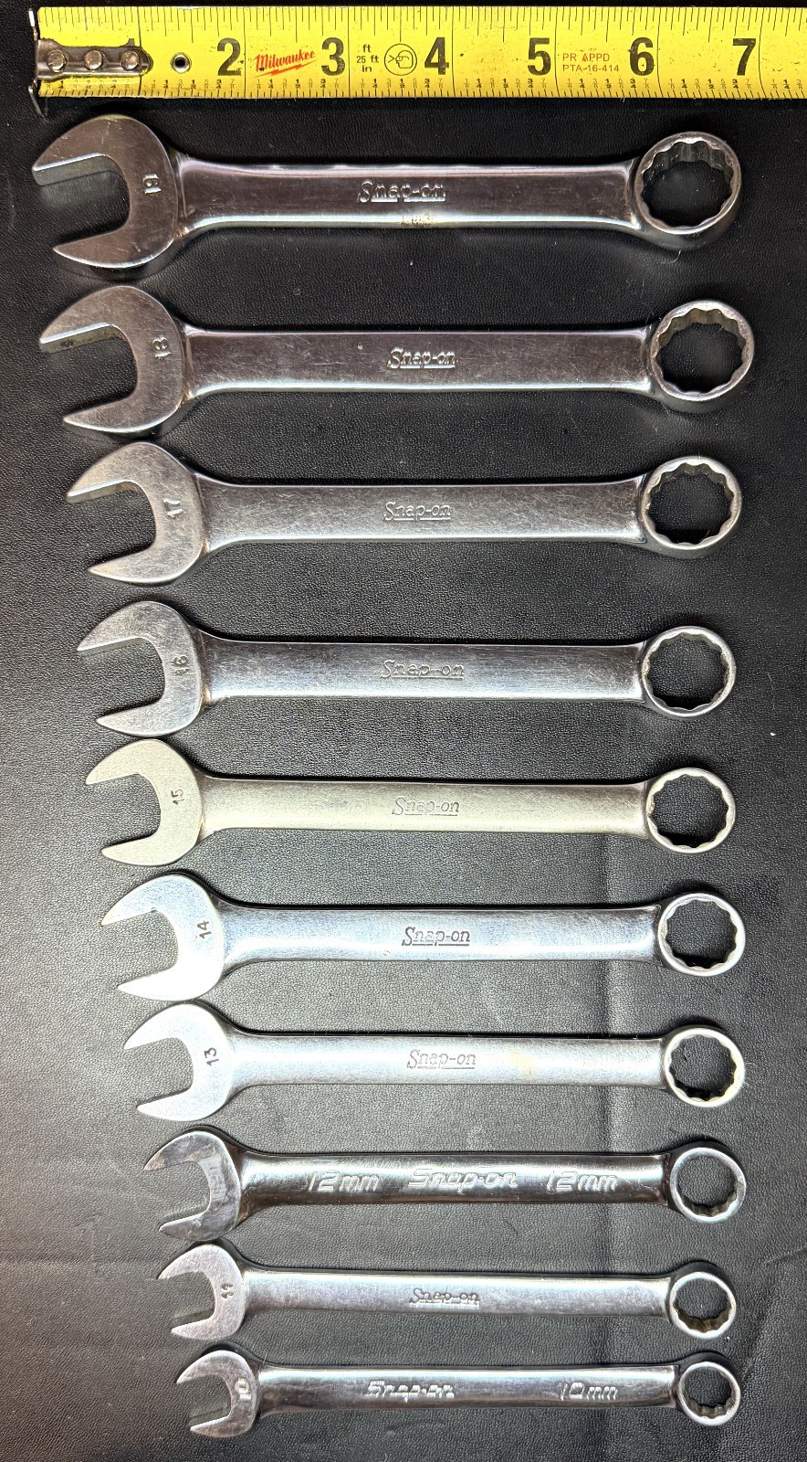 SNAP ON OEXM- 10-Pc 12-Pt Flank Drive® Combination Short Wrench Set 10mm-19mm