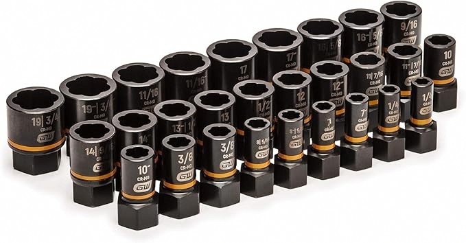 Gearwrench 84784 – 28pc Bolt Biter Impact Extraction Socket Set 1/4 & 3/8 Drive