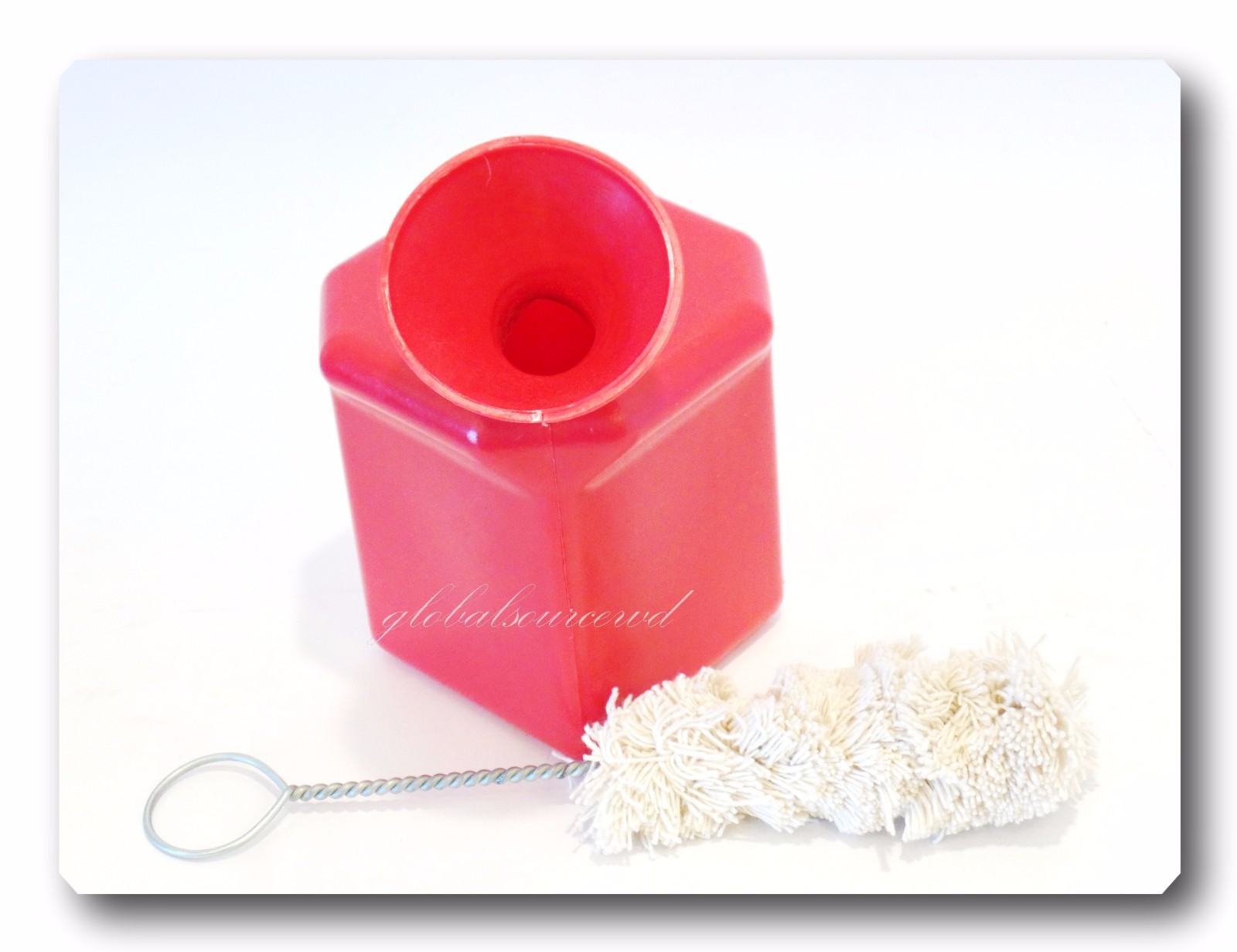 Angled Top Lube Bucket Bottle Side Mount Bracket with Lube Cotton Swab
