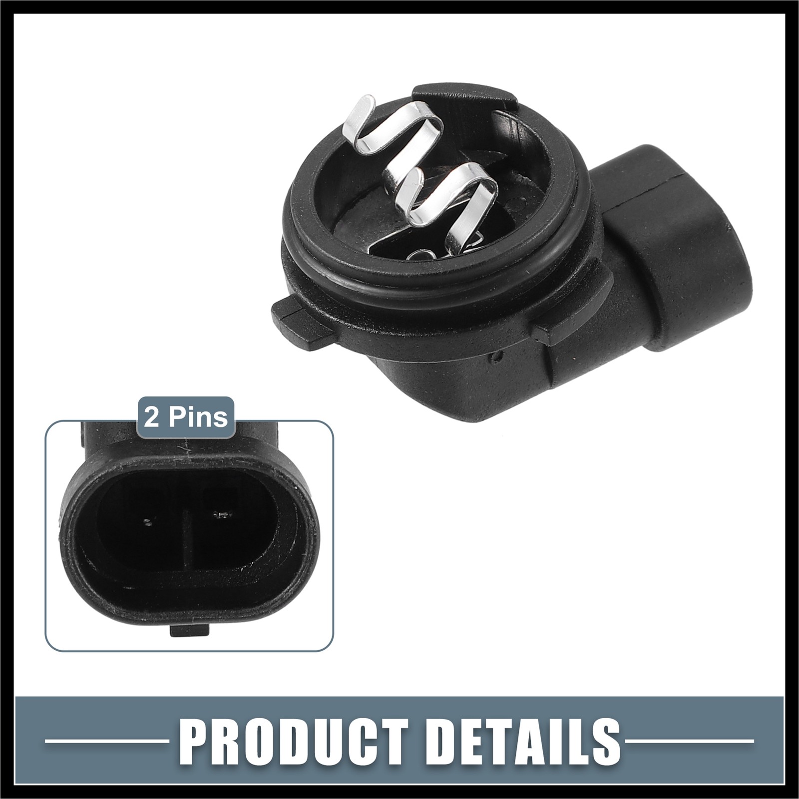 Fog Light Bulb Holder Socket 1445 H1 fit for Automotive Vehicle Plastic Black