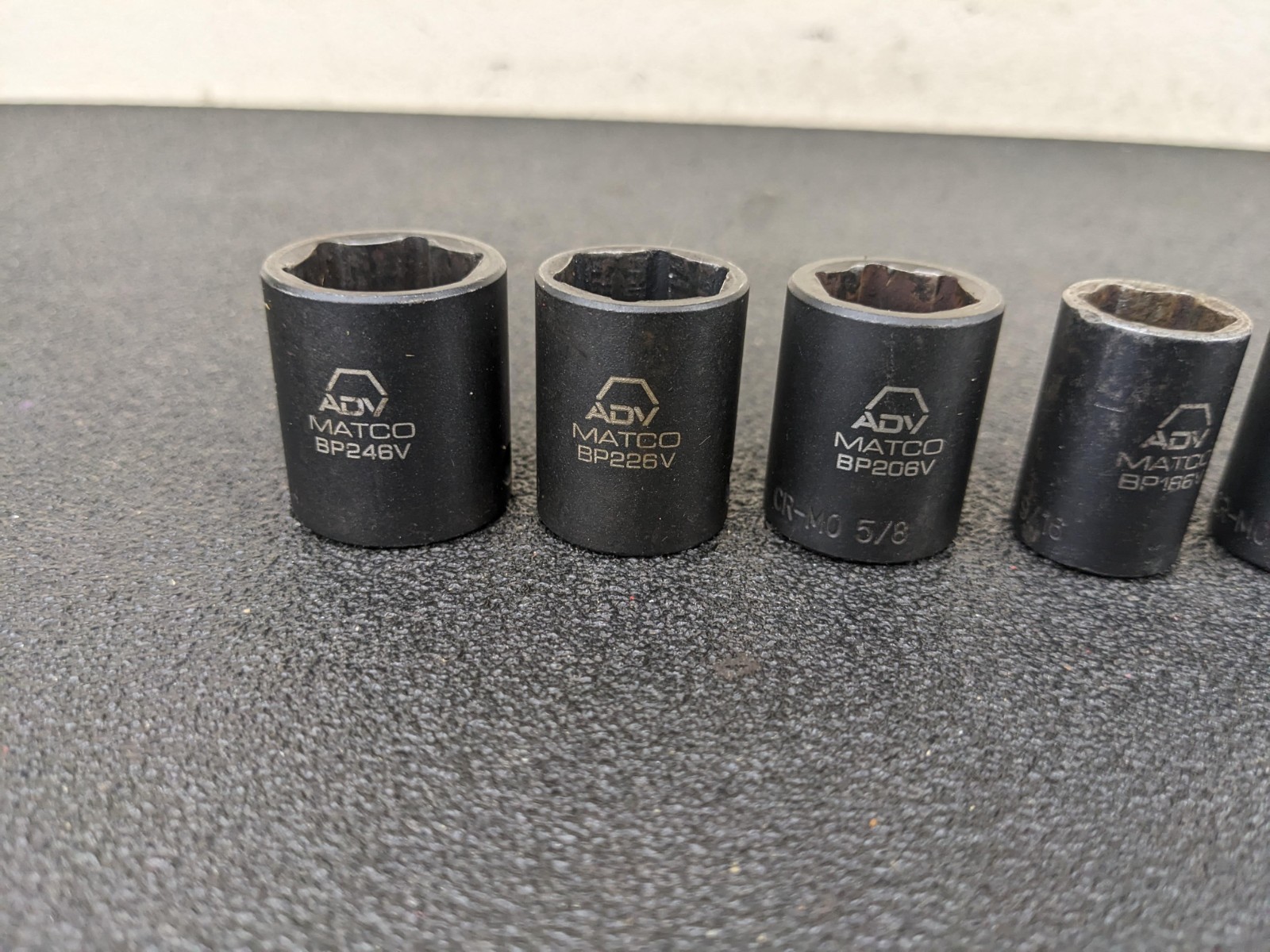 #bo194 Matco ADV 3/8″ Drive SAE Shallow Impact Socket Set