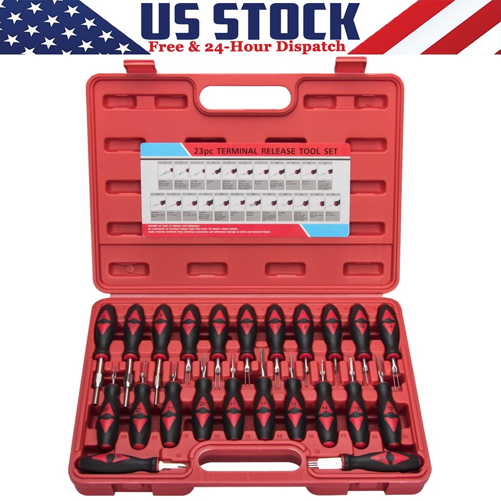 Universal Terminal Release Tools Set Electrical Connector Removal Kit 23-Piece