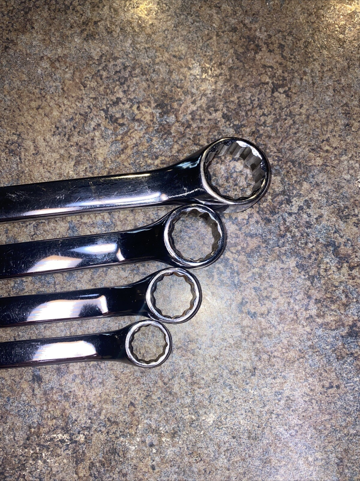 SNAP-ON Box End Wrench Set Of Four 7/8 15/16 3/4 3/16 5/8 11/16 1/2 9/16