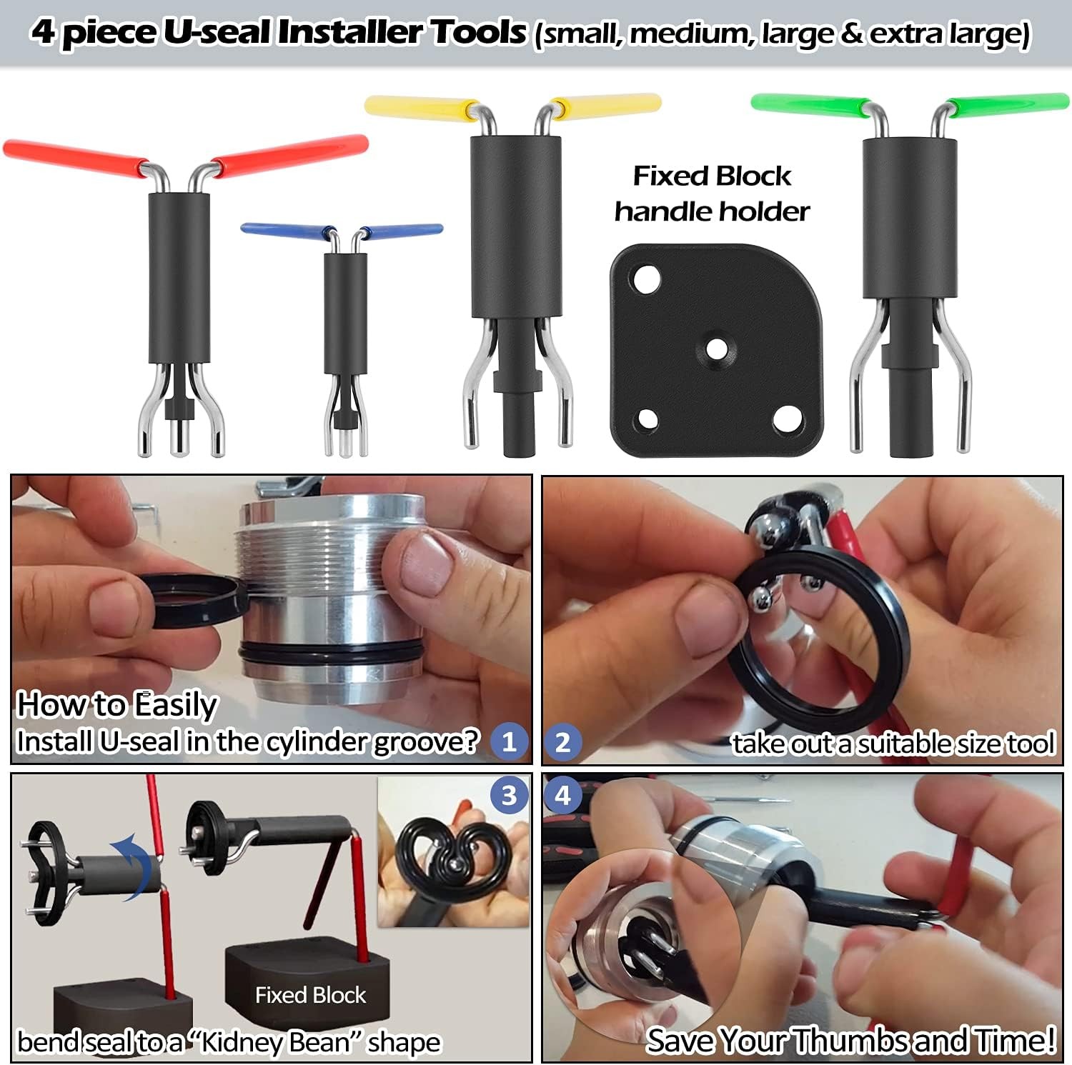 Hydraulic Cylinder Repair Tool Wrench Puller Kit For Skid Steers Loader Backhoes