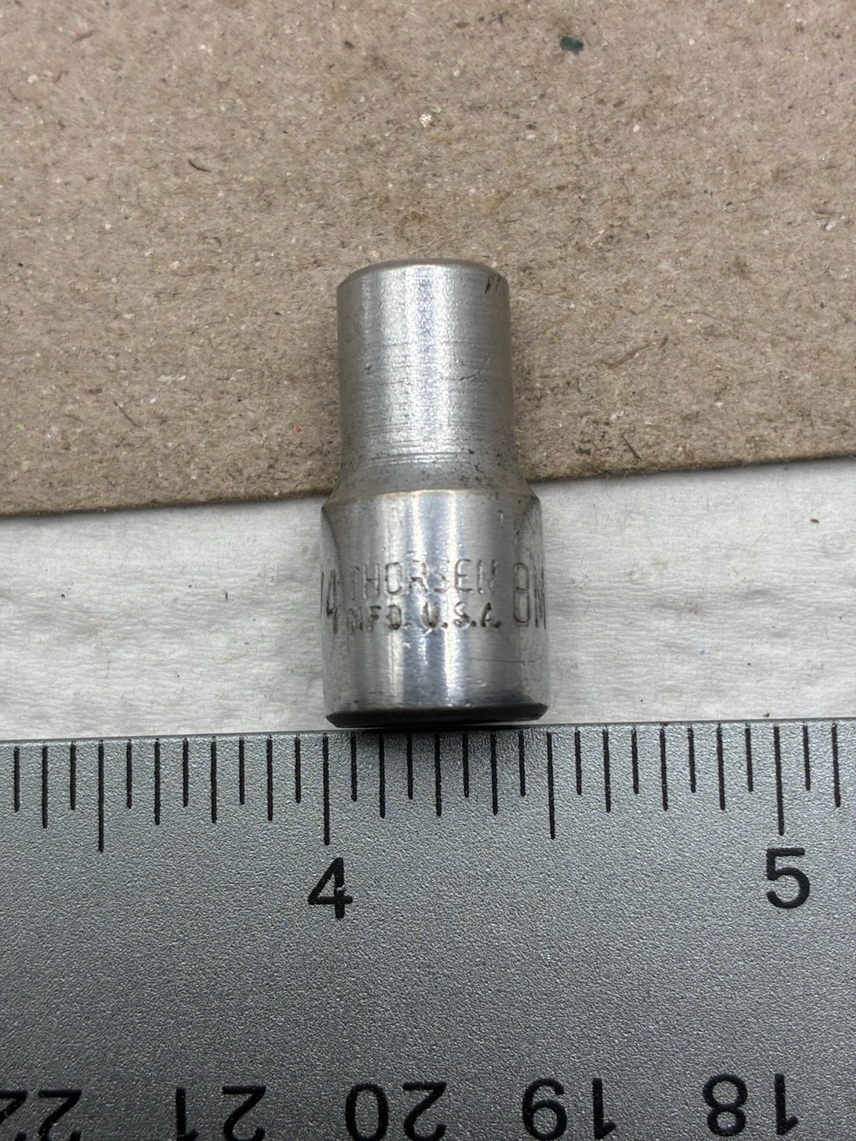 THORSEN 1/4″ SOCKET, 8M, 6 POINT, 1/4″ DRIVE, USA Vintage