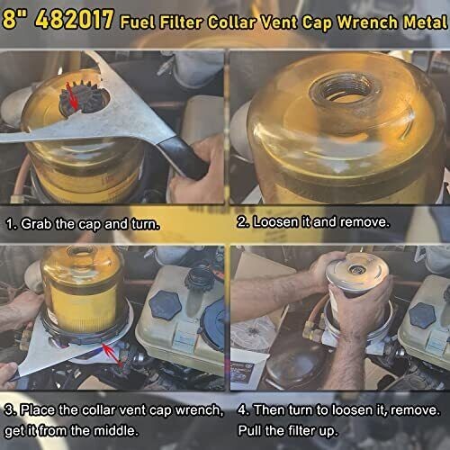 8″ 482017 Fuel Filter Collar Vent Cap Wrench Metal For Davco Fuel Pro 482 483…