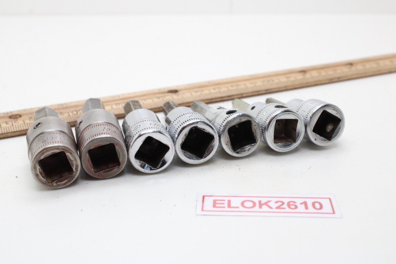 Snap On FAM4A-FAM10B 4-10 mm 3/8″ Drive 6 Piece Metric Hex Bit Socket Set USA