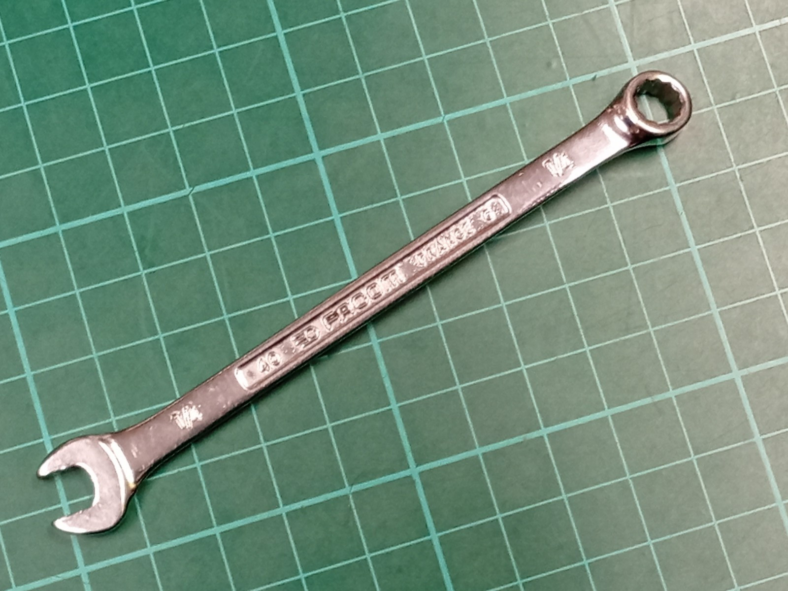 Facom No40, 1/4″ AF, OGV Combination Spanner, Made In France