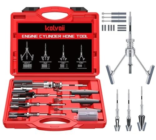 Adjustable Engine Cylinder Hone Tool Set with 11 Replacement Stones, 3/4″ to 7″