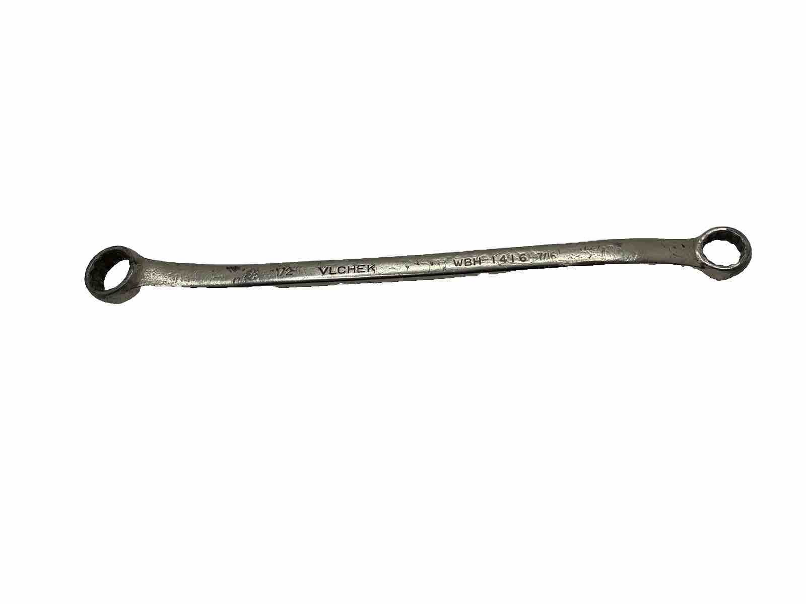 Vintage VLCHEK USA WBH 1416 7/16″ x 1/2″ SAE Double Box End Wrench! Made In USA!