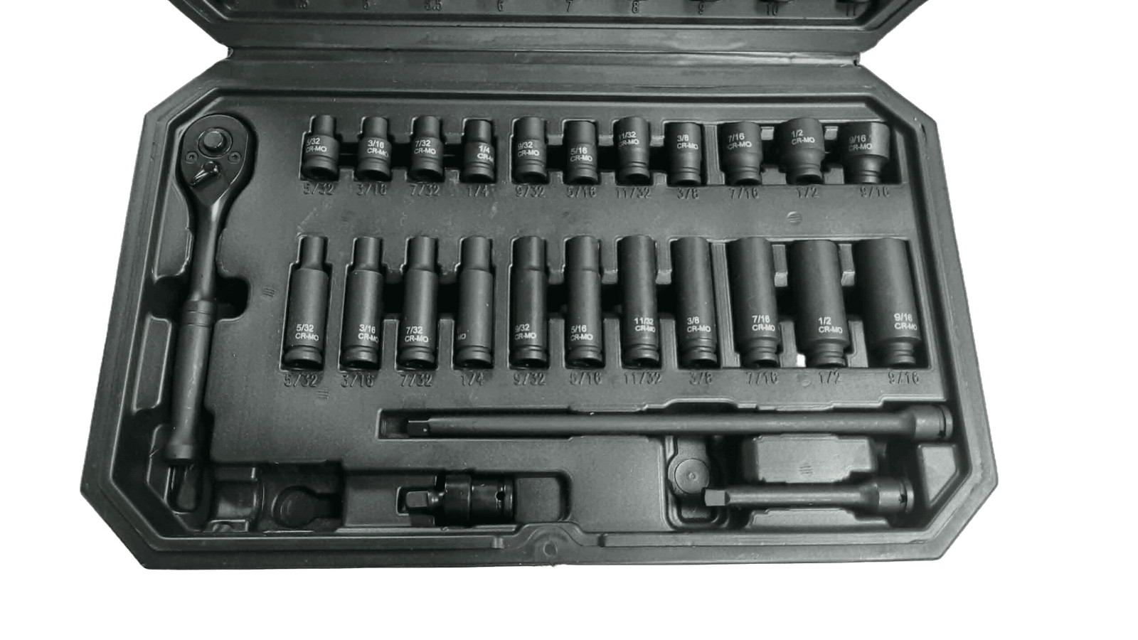 VEVOR 55-Piece Impact Socket Set – Clear Size Markings – Includes Storage Case