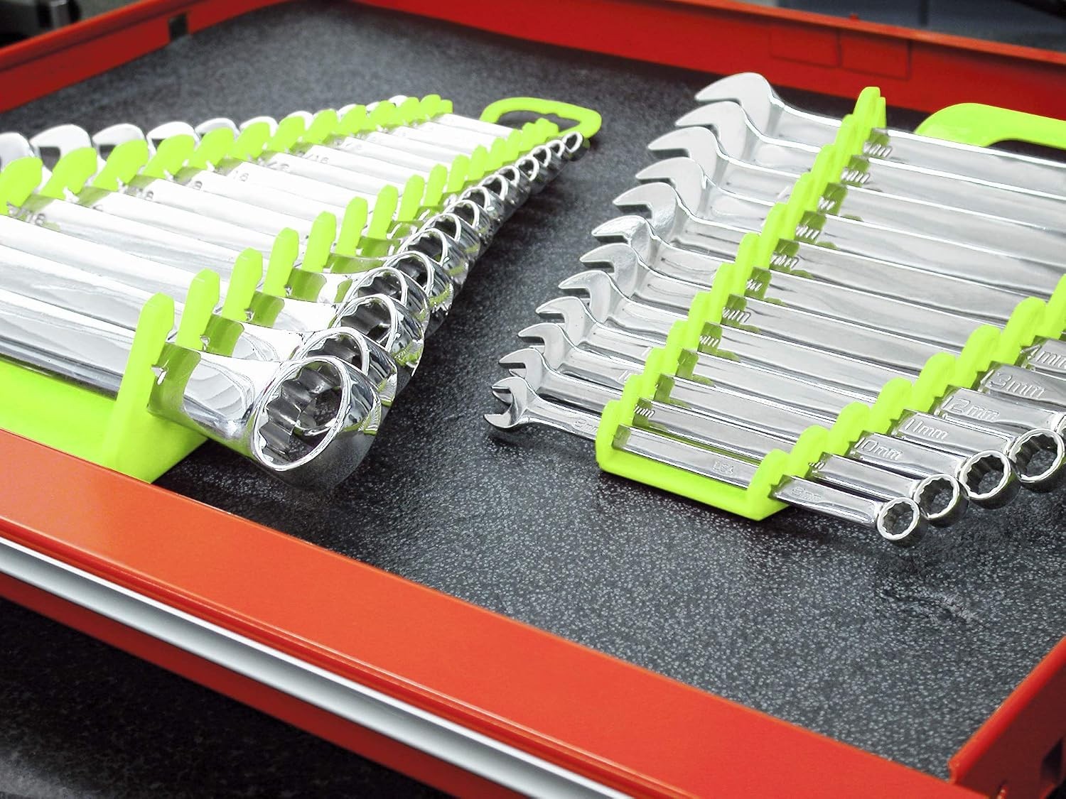 ERNST 5082HV Gripper Wrench Organizer, 15 Tool, High-Visibility