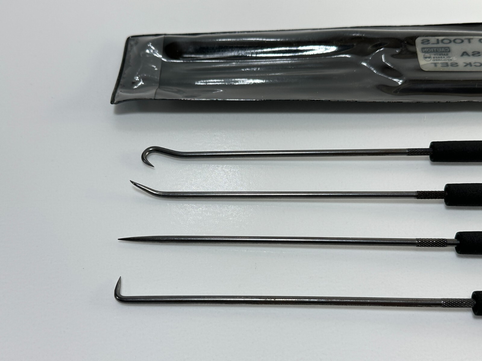 NEW SK Tools USA 4pc Long Hook and Pick Set, Straight Angle Hook Bent – 90353