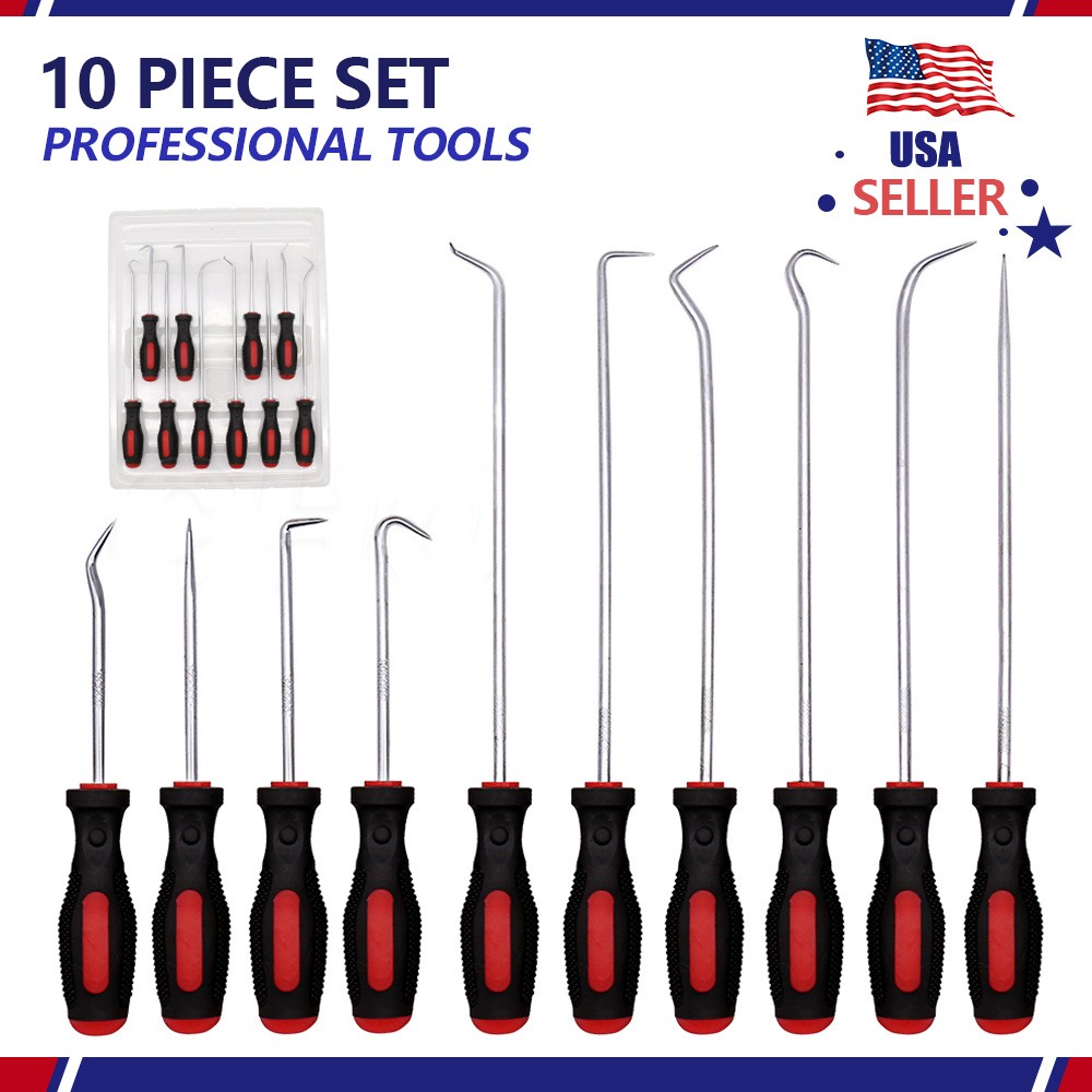 10pcs Pick and Hook Set Car Auto Oil Seal/O-Ring Seal Gasket Pick Puller Remover