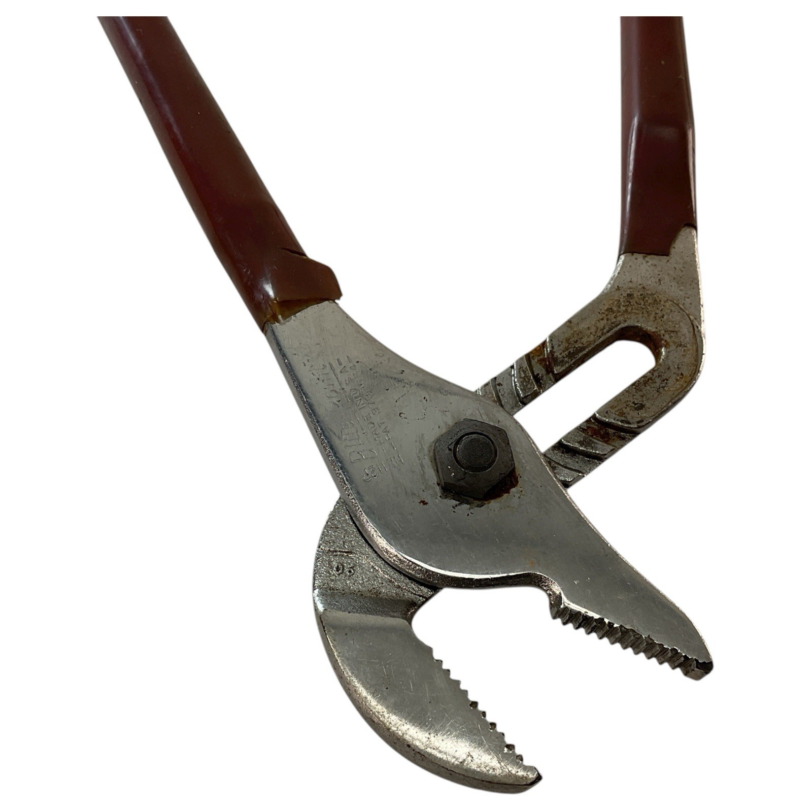 Blue Point Tools HL112P 12 Inch Slip Joint Pliers Red Handle Vintage USA Made