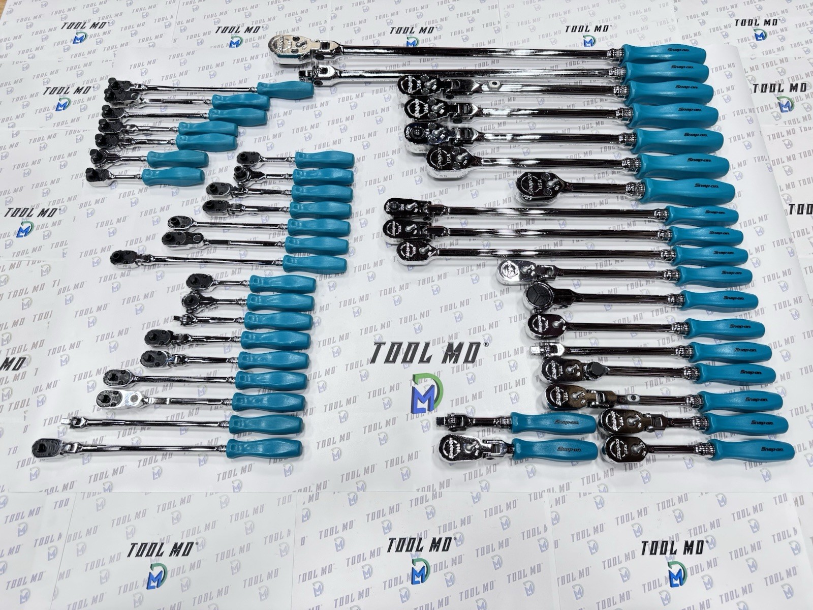 Snap-on Tools RARE TEAL 43pc «HOLY GRAIL» 1/2″ 3/8″ 1/4″ Drive Ratchet Set