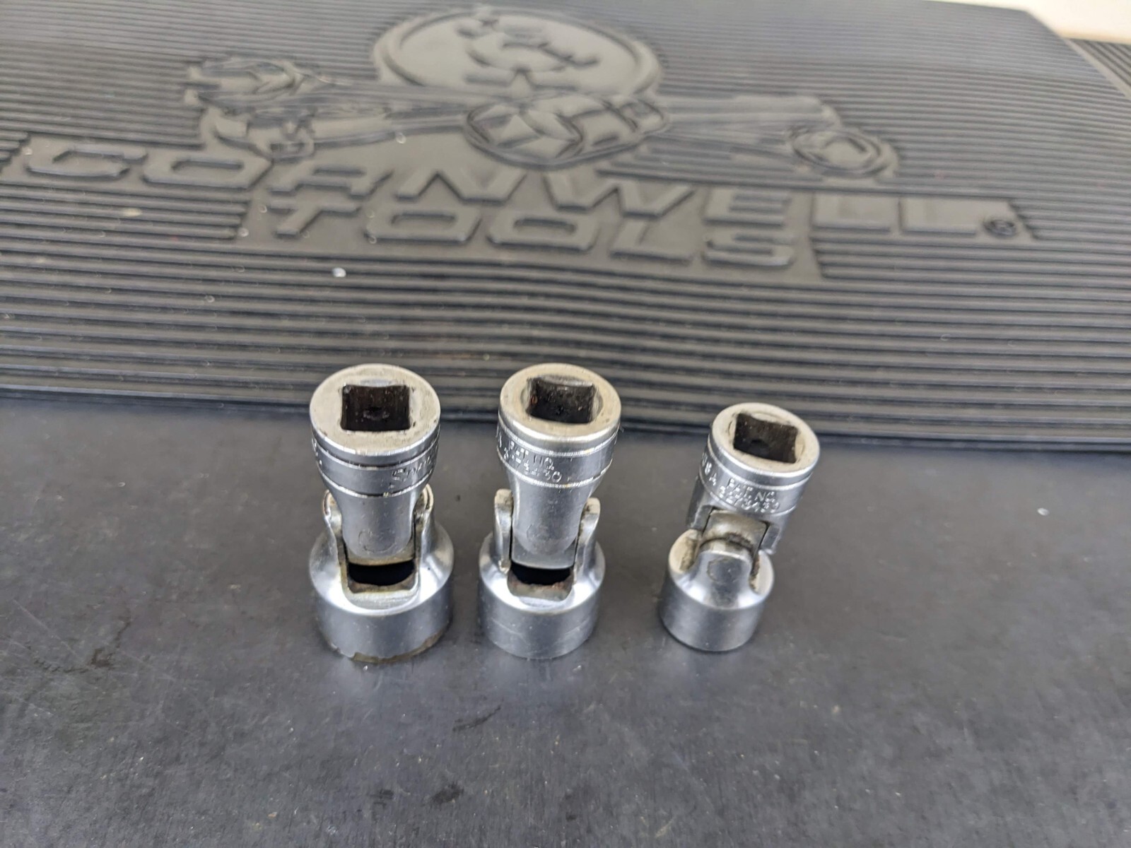 #ba511 Snap On Chrome 6PT Shallow Socket FS18 9/16 FS22 11/16 FS24 3/4
