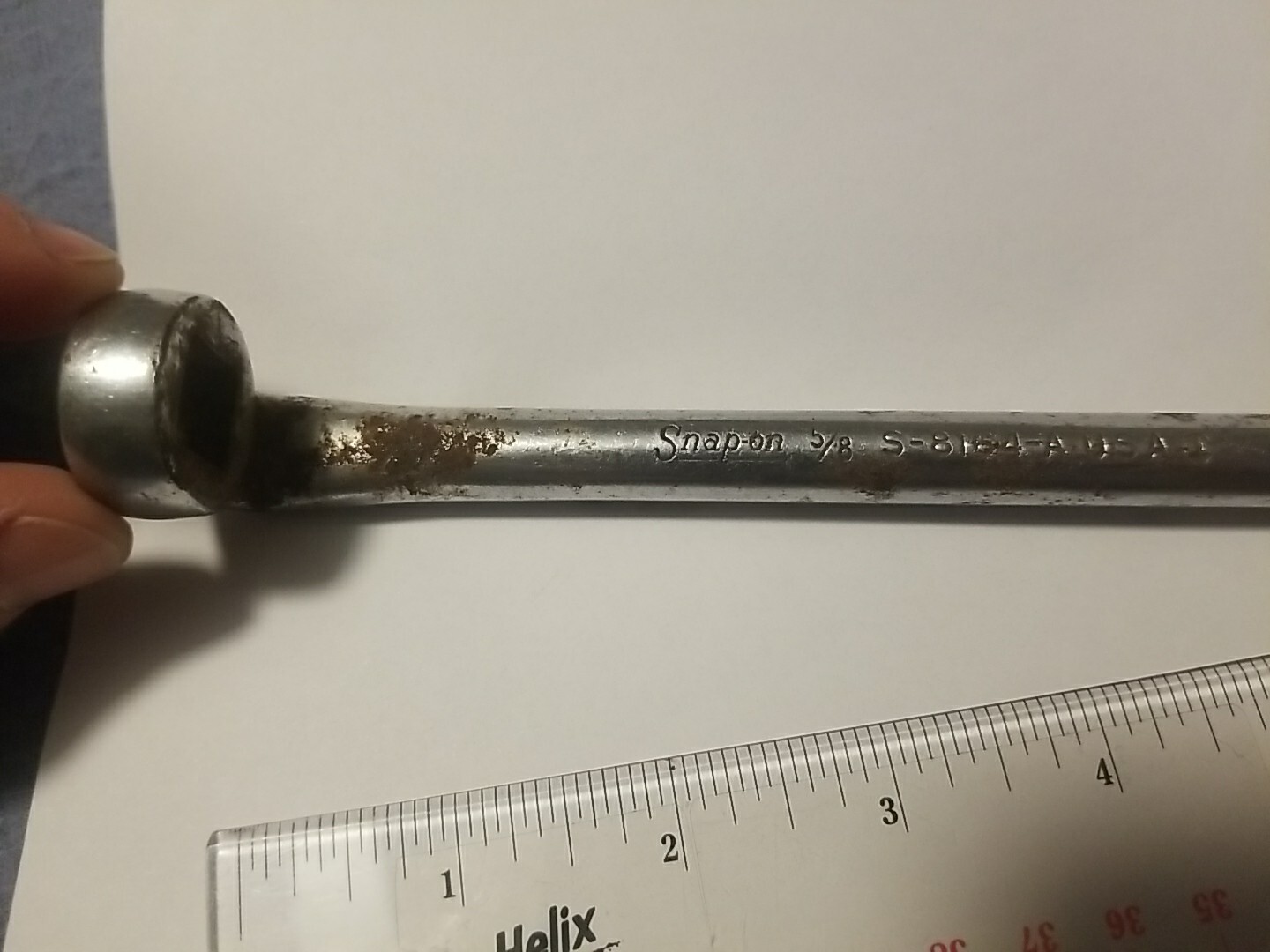 Snap-on Tools Starter & Head Bolt Obstruction Box End Wrench S-8164-A 5/8″ USA