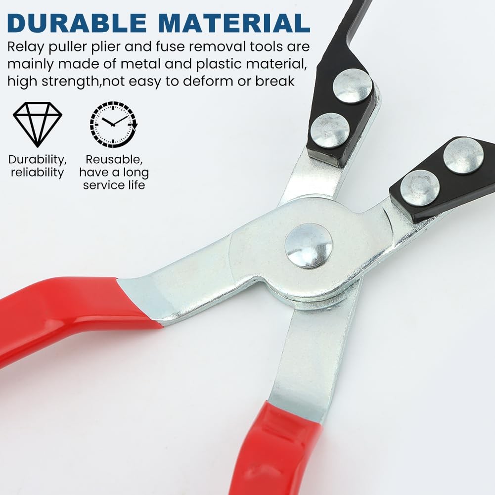 Relay Puller Pliers & Fuse Removal Tool Set, Universal Automotive As shown
