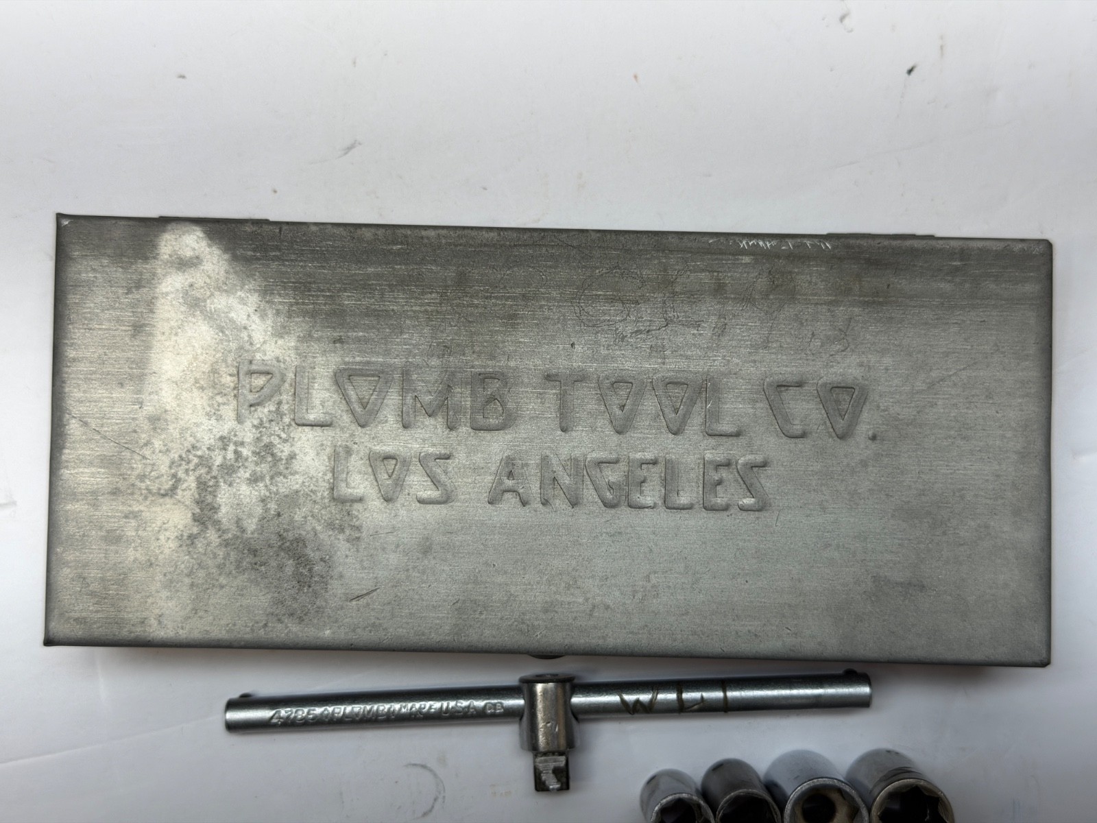 VTG Plomb 1/4″ Drive SAE Socket Set Sliding T & Case USA Ultrasonically Cleaned