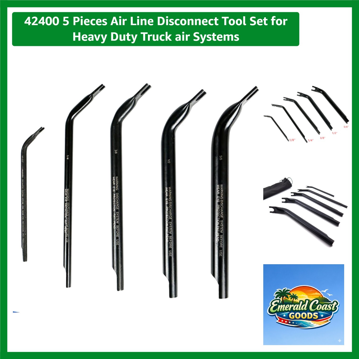 42400 5-Piece Air Line Disconnect Tool Set – Heavy Duty Truck Repair Solutions