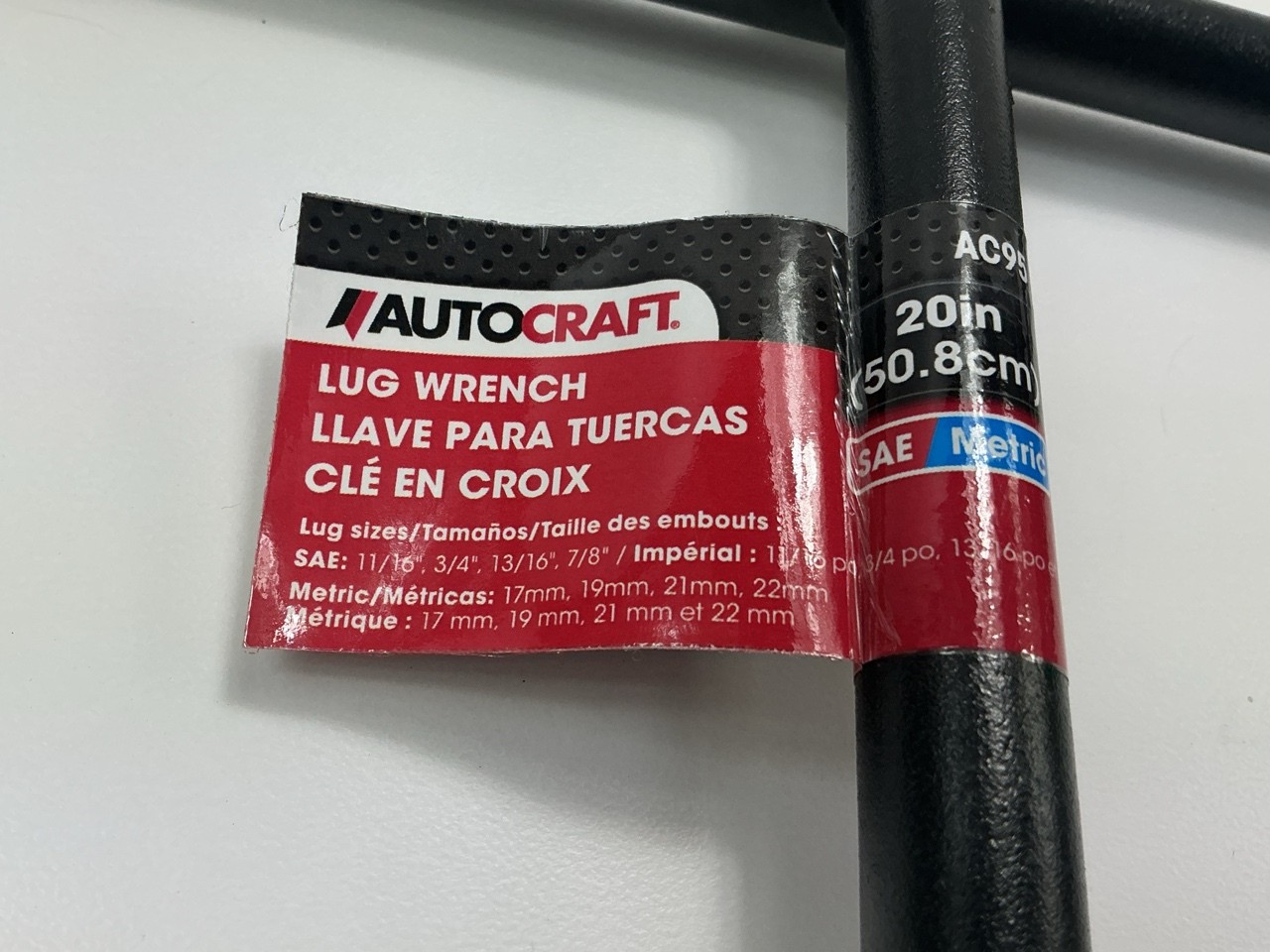 AutoCraft AC95 20″ Truck Lug Nut Wrench, SAE & Metric, 17mm, 19mm, 21mm, 23mm