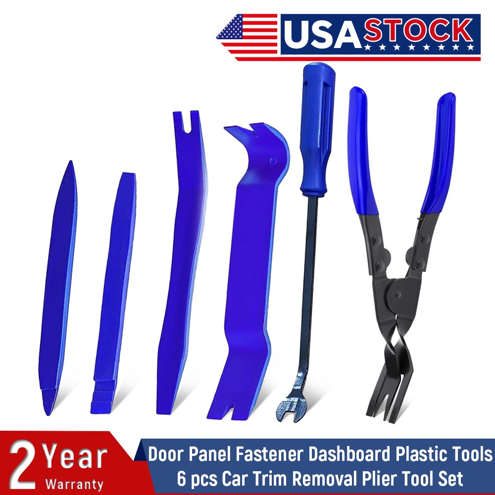 6PCS Automotive Trim Removal Handle Tool Retainer Door Panel Fastener Pliers US