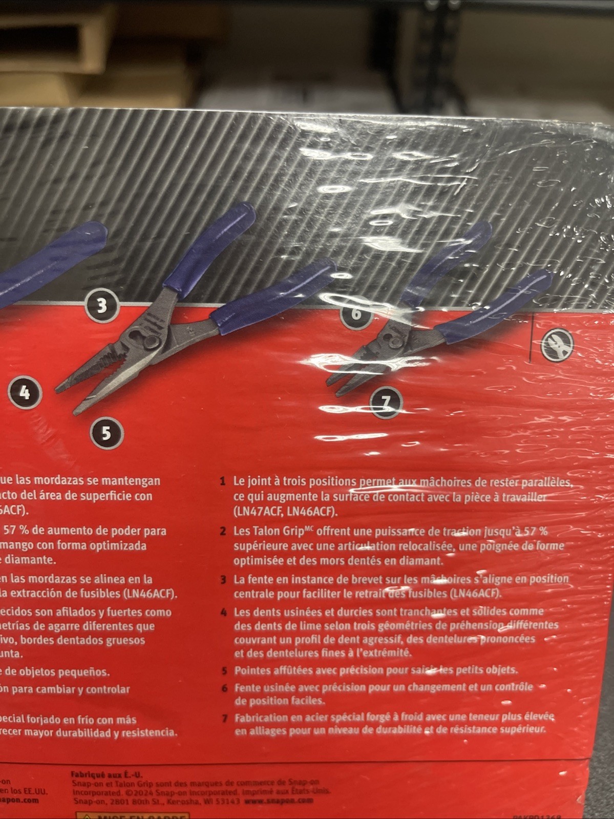 Snap-On Tools POWER BLUE 3pc Soft Long Nose Slip Joint Pliers Set PL3LNSJCFMB