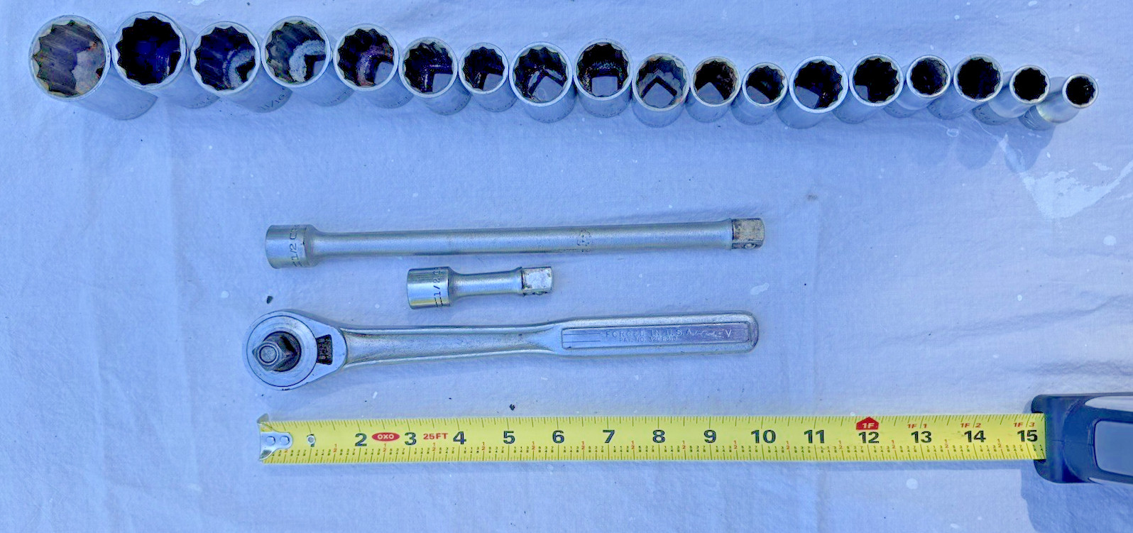 Craftsman Socket Set Vintage 70s 80s V-Series 1/2” Drive 21 Pieces Mechanic Tool