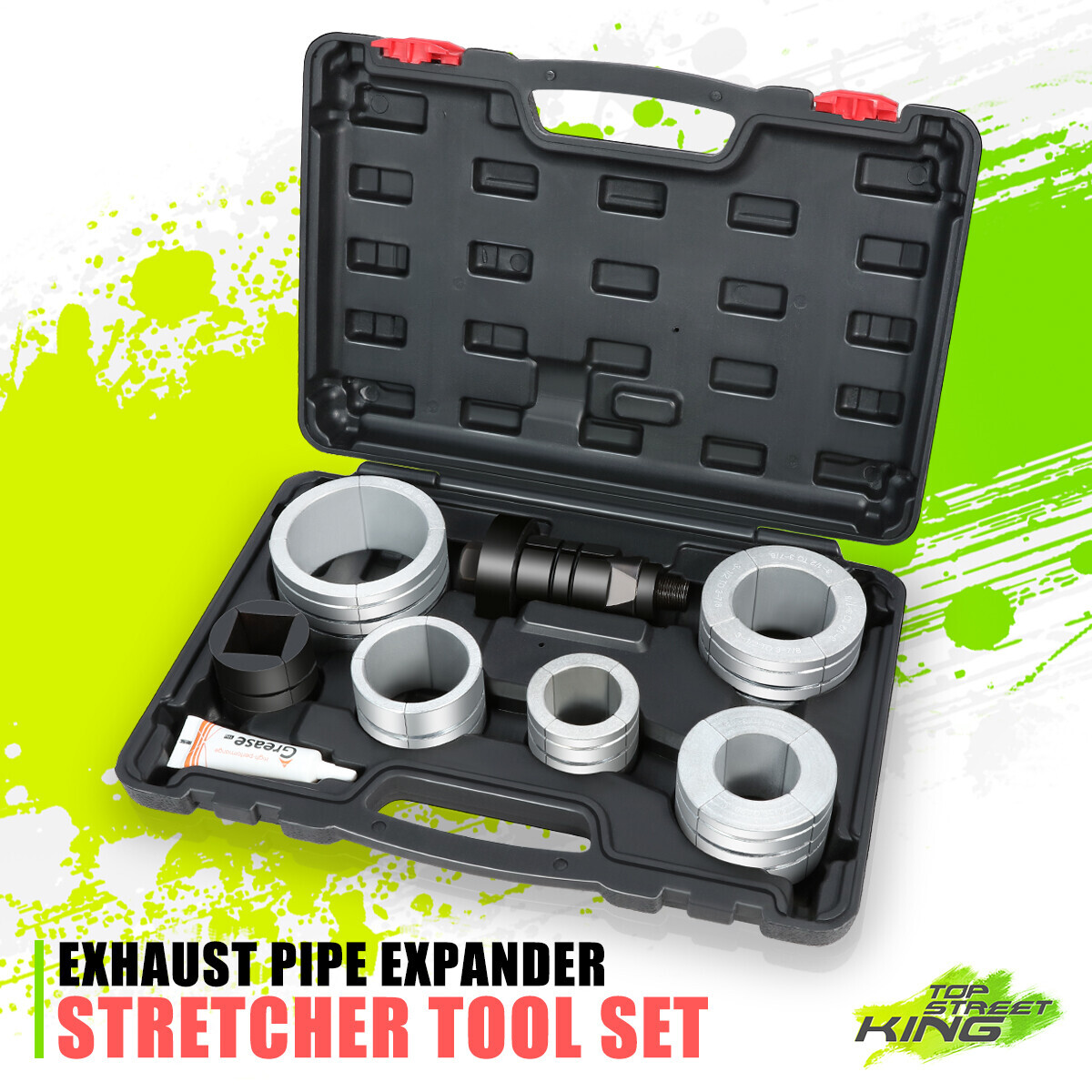 DNA Motoring 1-5/8 to 4-1/4 in. Exhaust Pipe Expander Stretcher Tool Set w/ Case