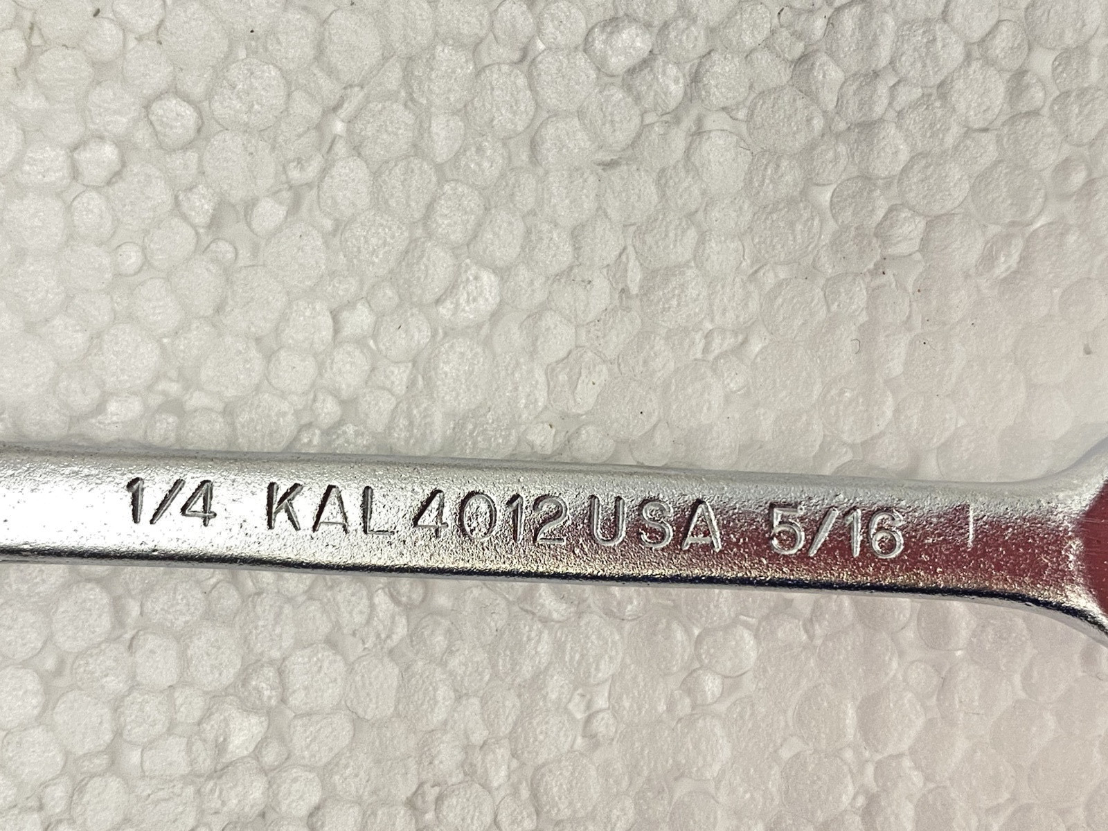 NOS Vintage KAL 4012 USA Double Ended Open End Wrench 1/4″ x 5/16″ Forged in USA