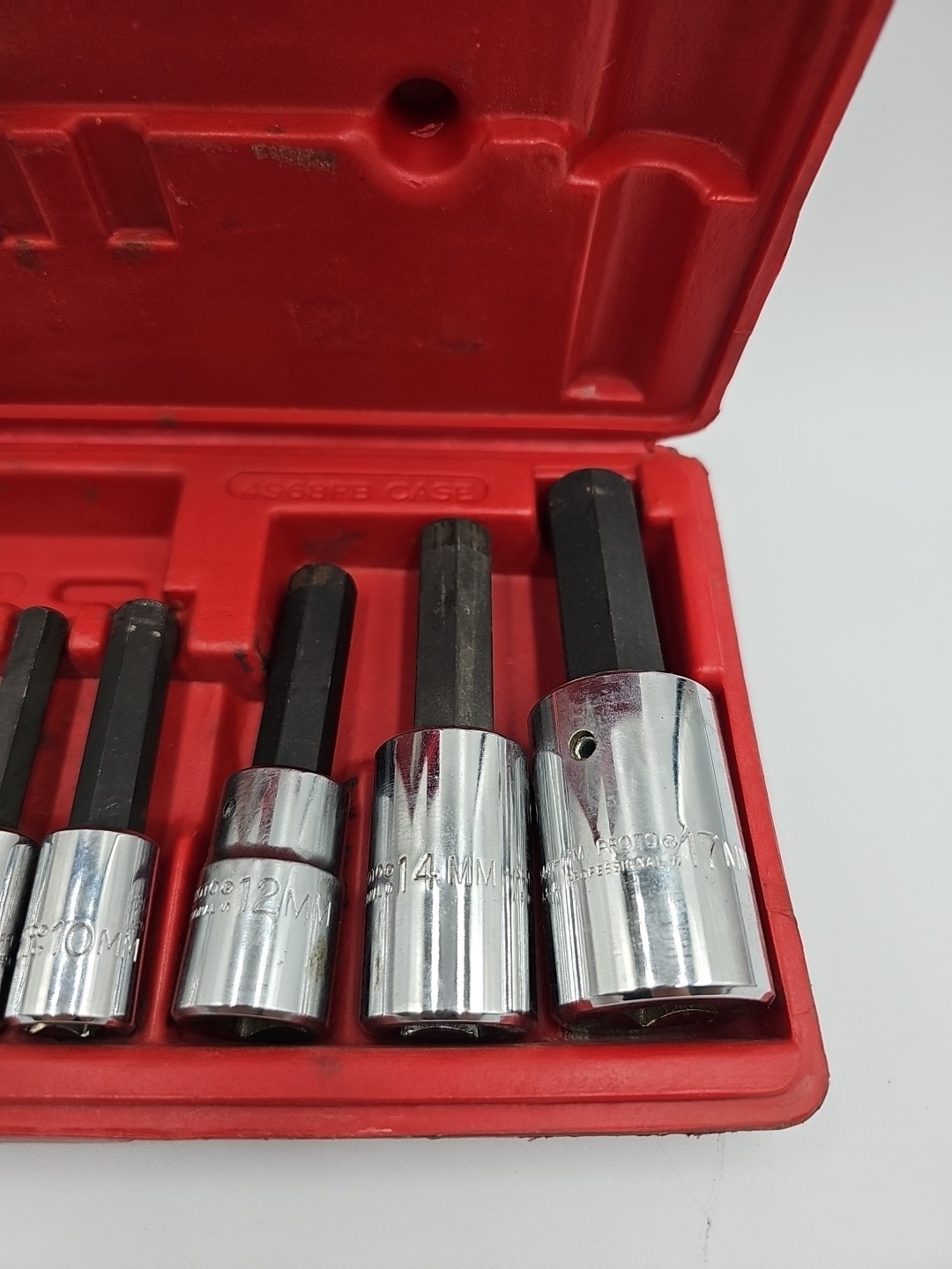 Proto Tools J4900MA Metric 10 Pc. Hex Bit Socket Set **One Missing** Please Read