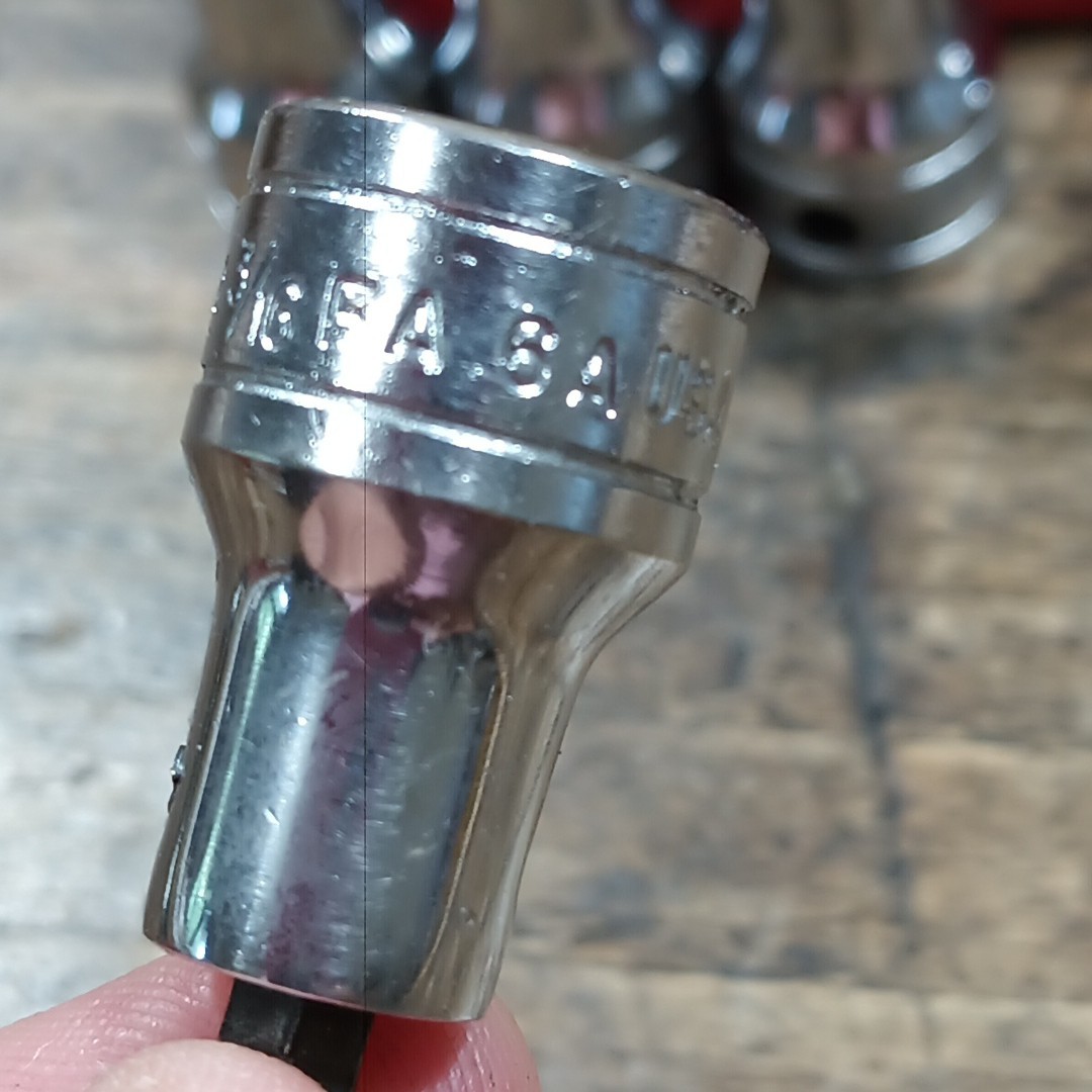 Snap-On Hex Bit Sockets 3/8 Drive FA4A FA4.5A FA5A FA6A FA7A FA8A FA10 Metal Cas