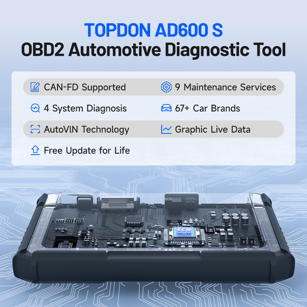 2025 New TOPDON ArtiDiag600S OBD2 Scanner Car Diagnostic Tool ABS SRS Oil Reset