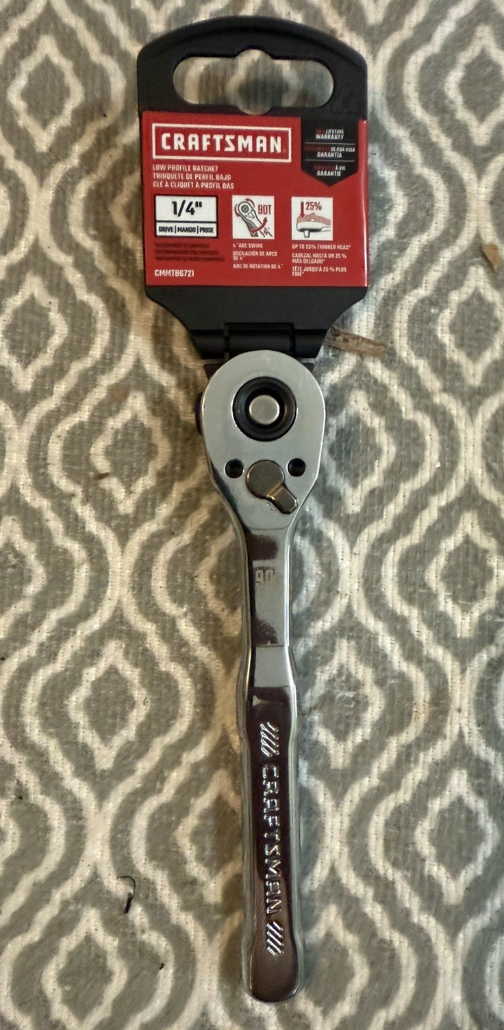 Craftsman 1/4 Ratchet CMMT86721 90 Tooth Low Profile Ratchet