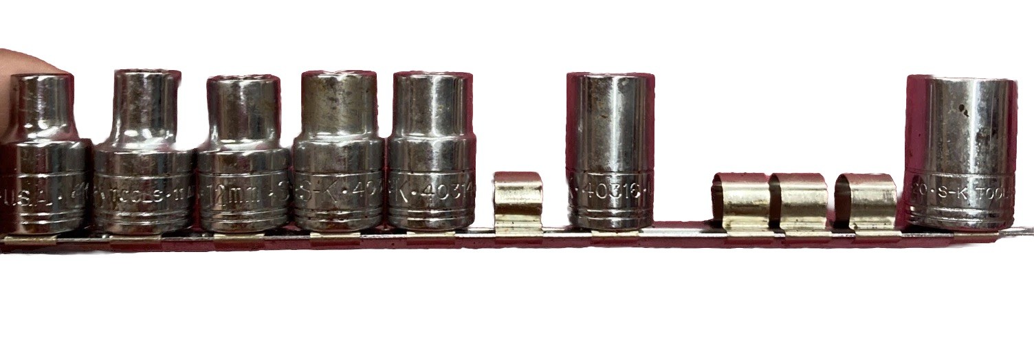 Lot Of 7 SK Sockets 40320 1/2″ Dr. 20mm 12pt Standard Metric Socket 40310 10mm