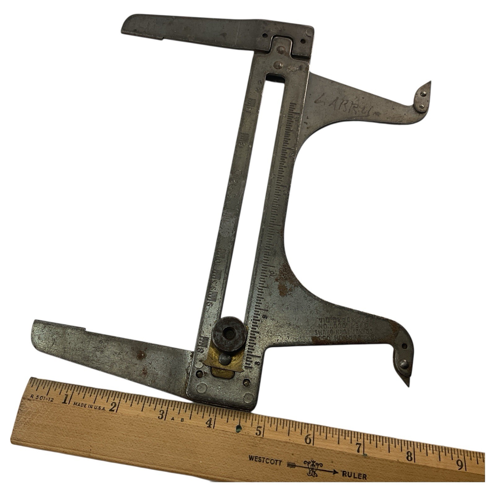 K-D Tools Brake Drum Gauge 278 Adjustable ID OD Caliper Locking Ruler USA Tool