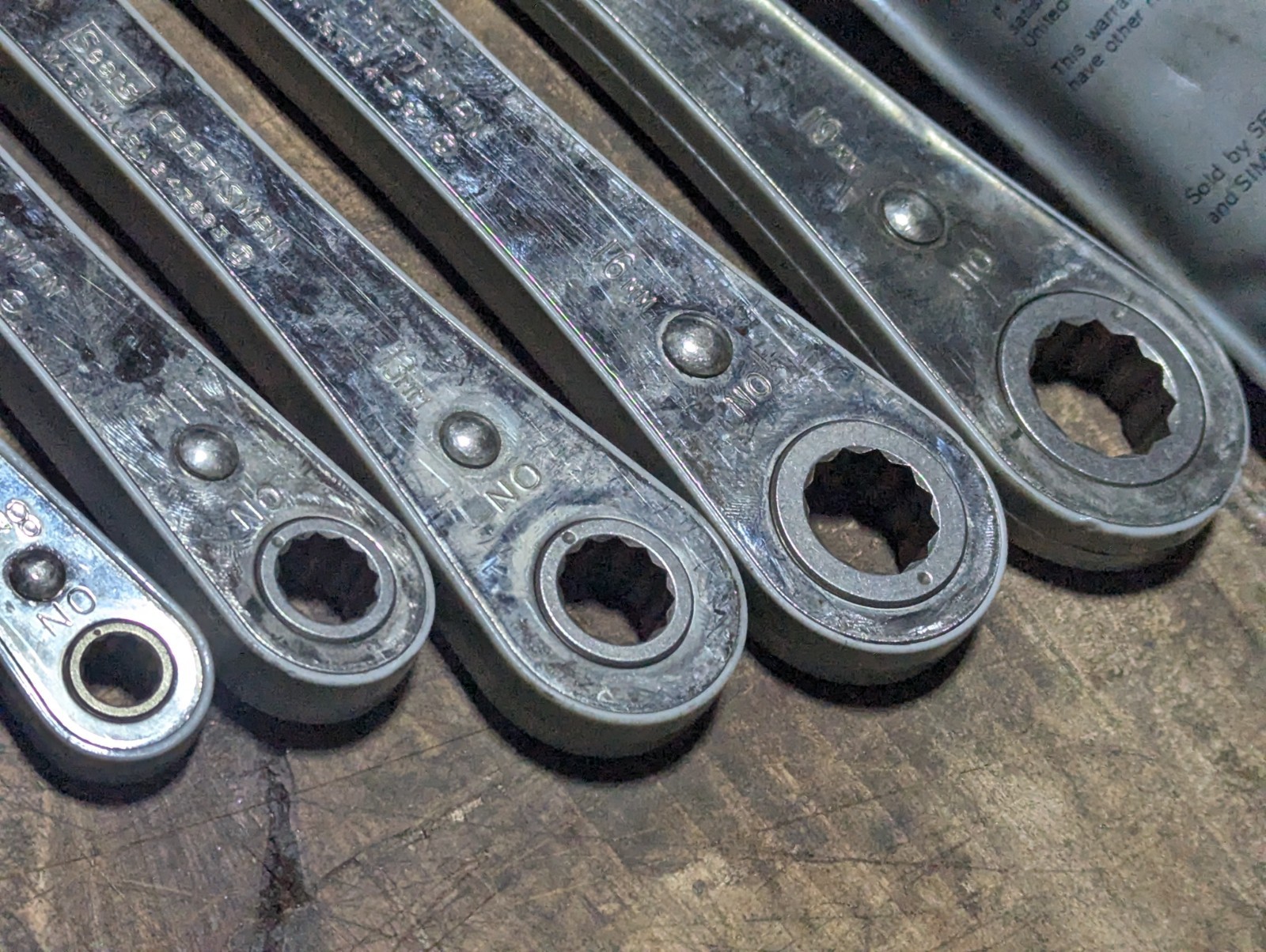 MINT Sears Craftsman 4369 Metric Box End Ratcheting Wrench Set 5Pc 6mm-19mm