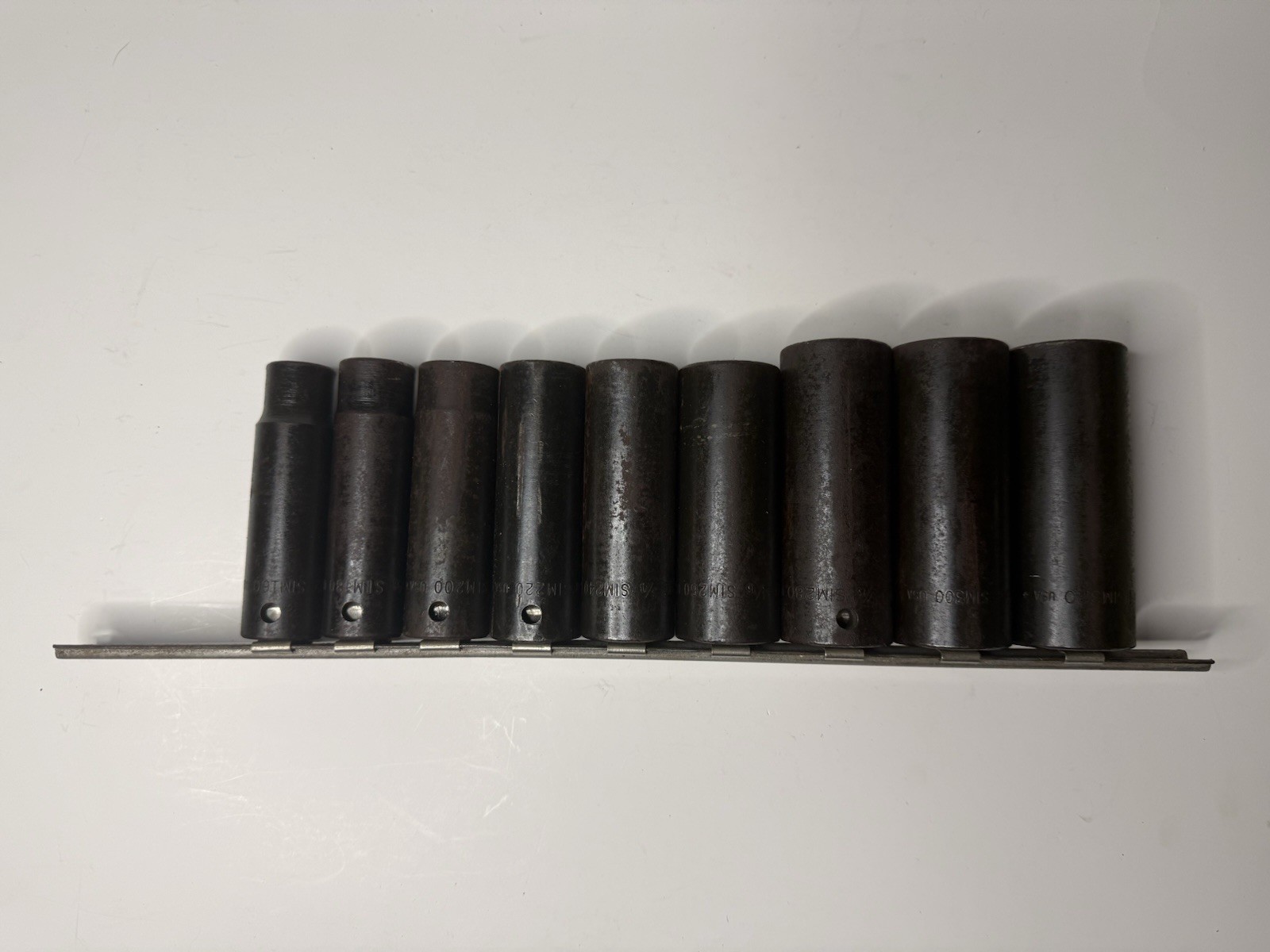 SNAP ON 1/2 Drive 6 Point Deep Impact Sockets SIM160-SIM320 1/2”-1” 9 Pcs SAE