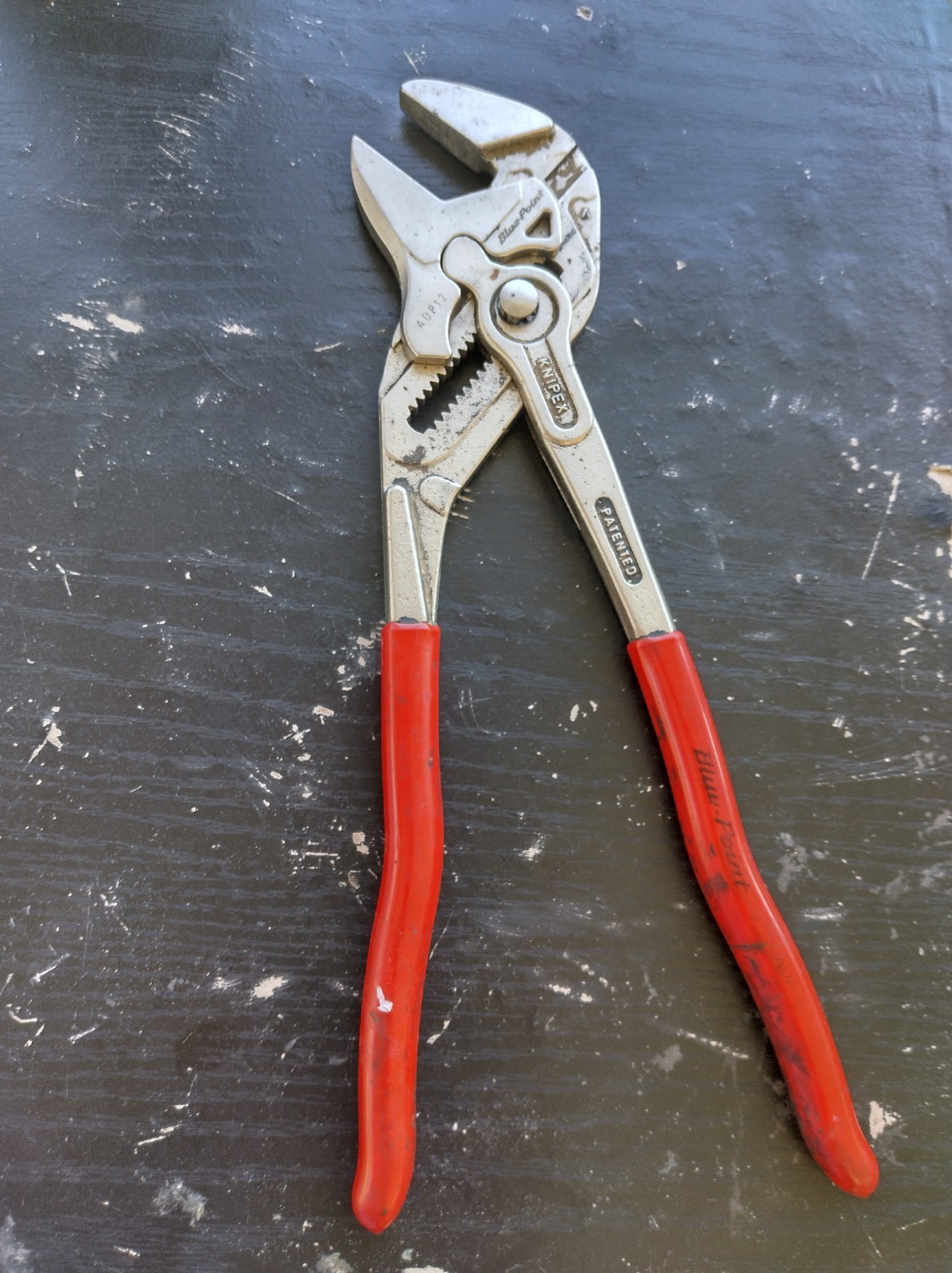 SNAP-ON TOOLS ADJUSTABLE LOCKING JOINT PLIERS (ADP12)=12 INCH BLUE-POINT STAMPED