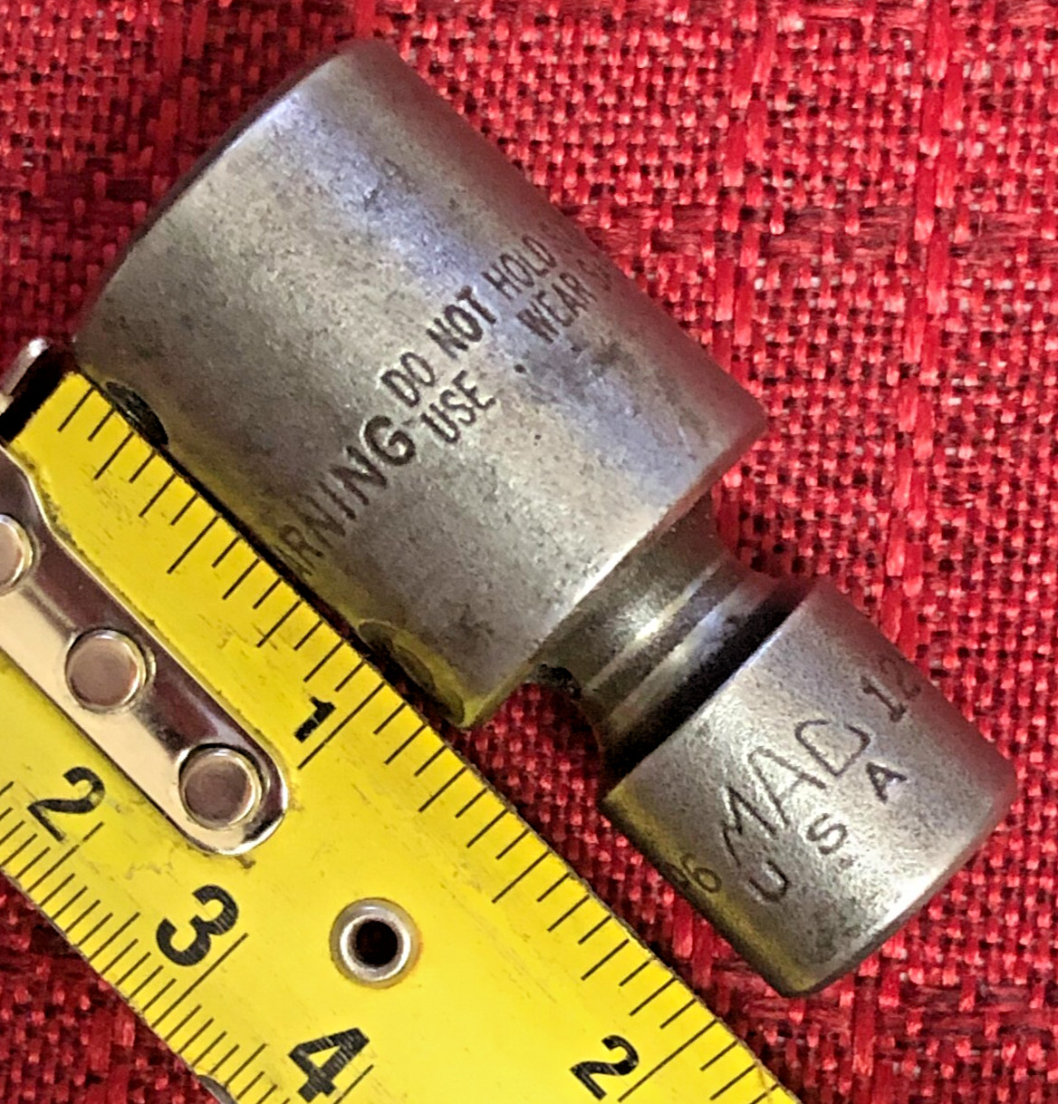 Mac Tool XUP6 Metric 12mm Universal Impact Socket 3/8″dr 6pt 2″L USA 1990 Gd8/10
